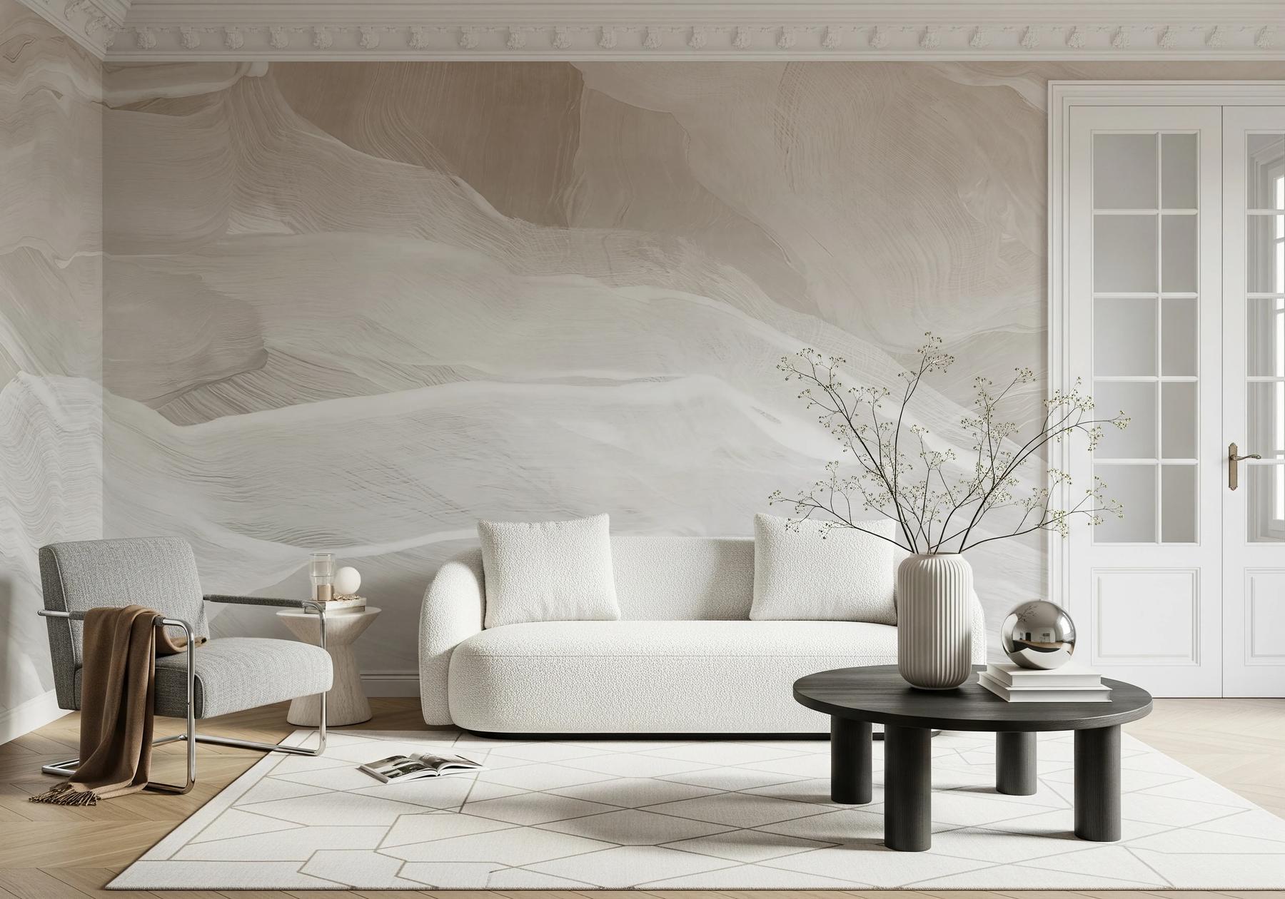 Modern Abstract Wave Wallpaper Mural