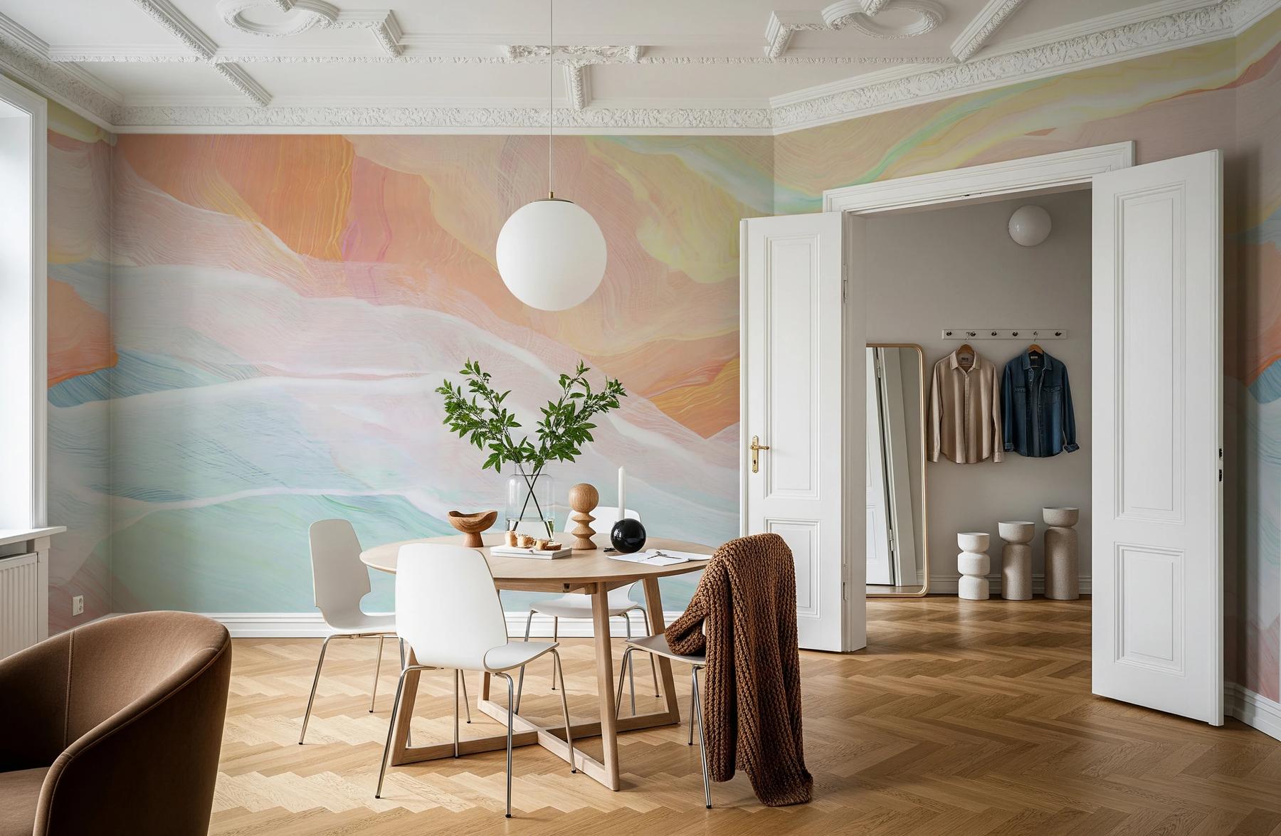 Modern Abstract Wave Wallpaper Mural