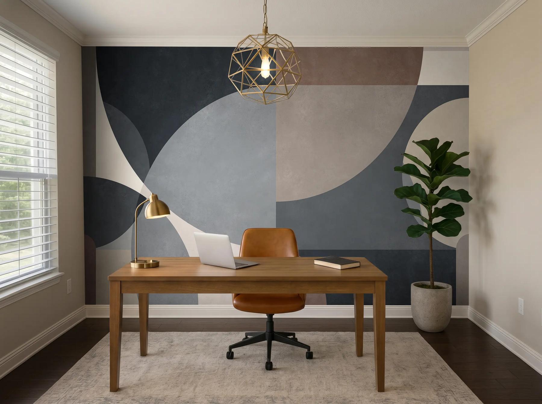 Modern Abstract Geometric Shapes Wallpaper Mural