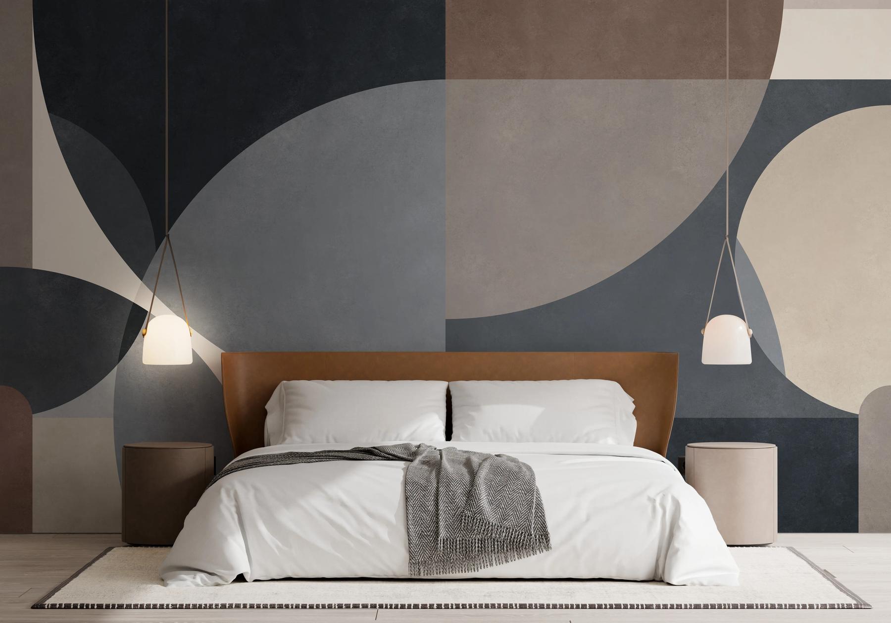 Modern Abstract Geometric Shapes Wallpaper Mural