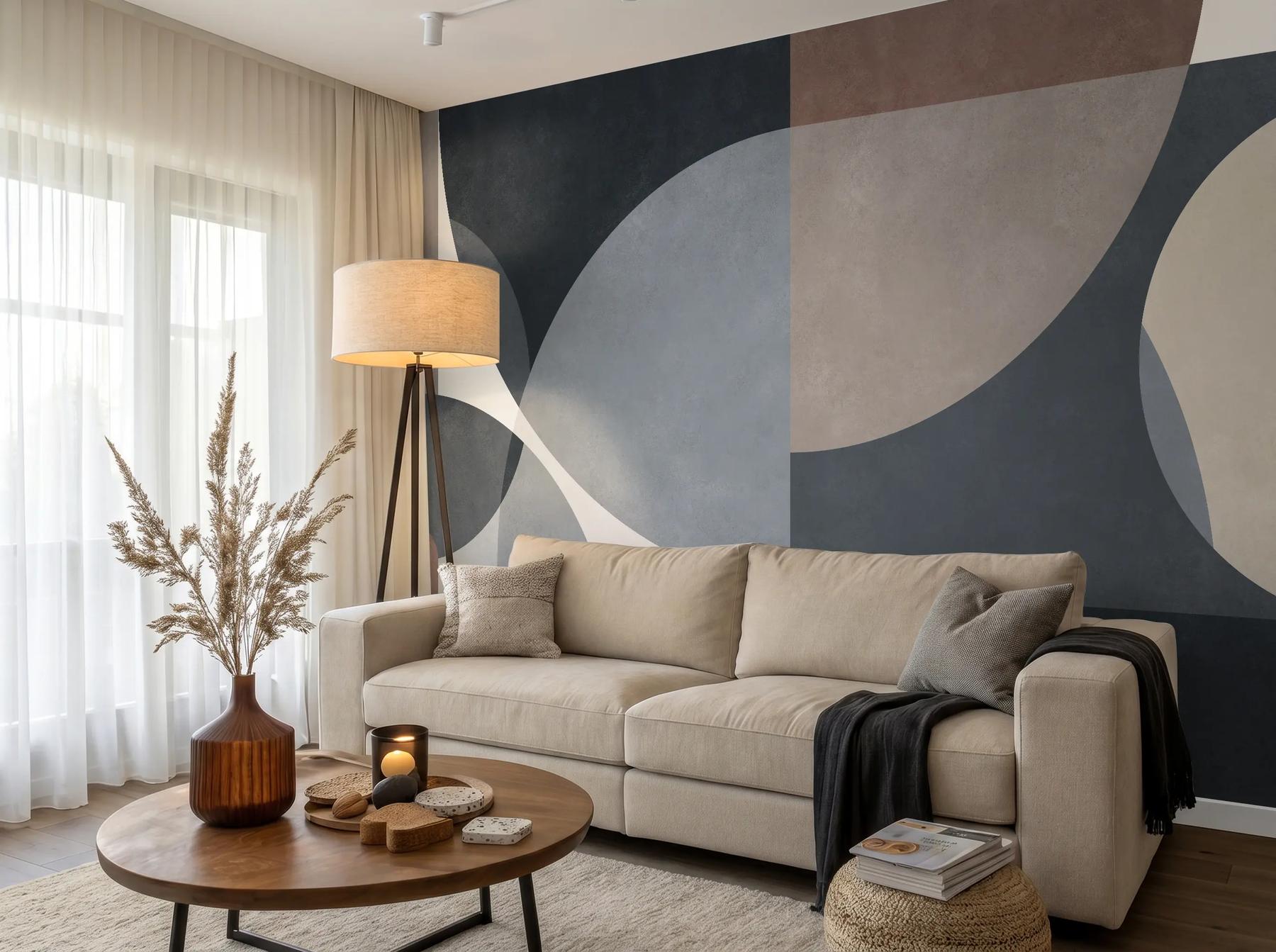 Modern Abstract Geometric Shapes Wallpaper Mural