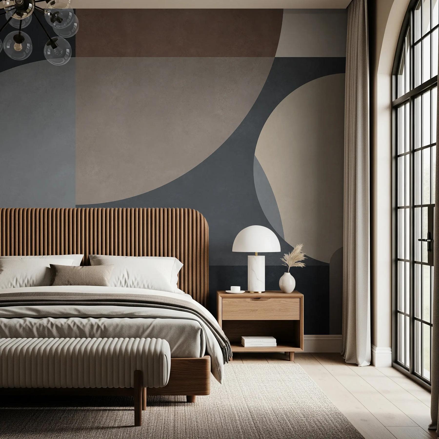 Modern Abstract Geometric Shapes Wallpaper Mural