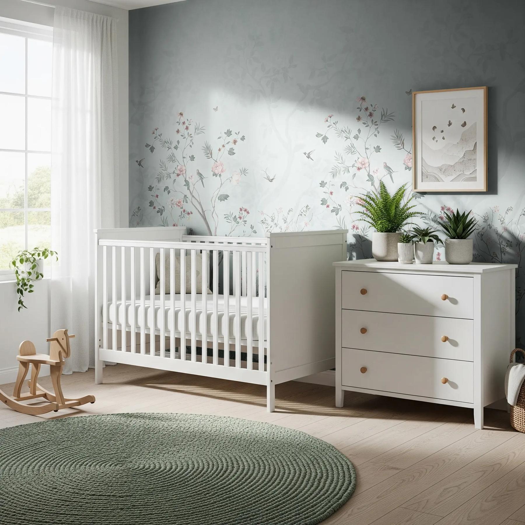 Soft Chinoiserie Floral Garden Wallpaper Mural