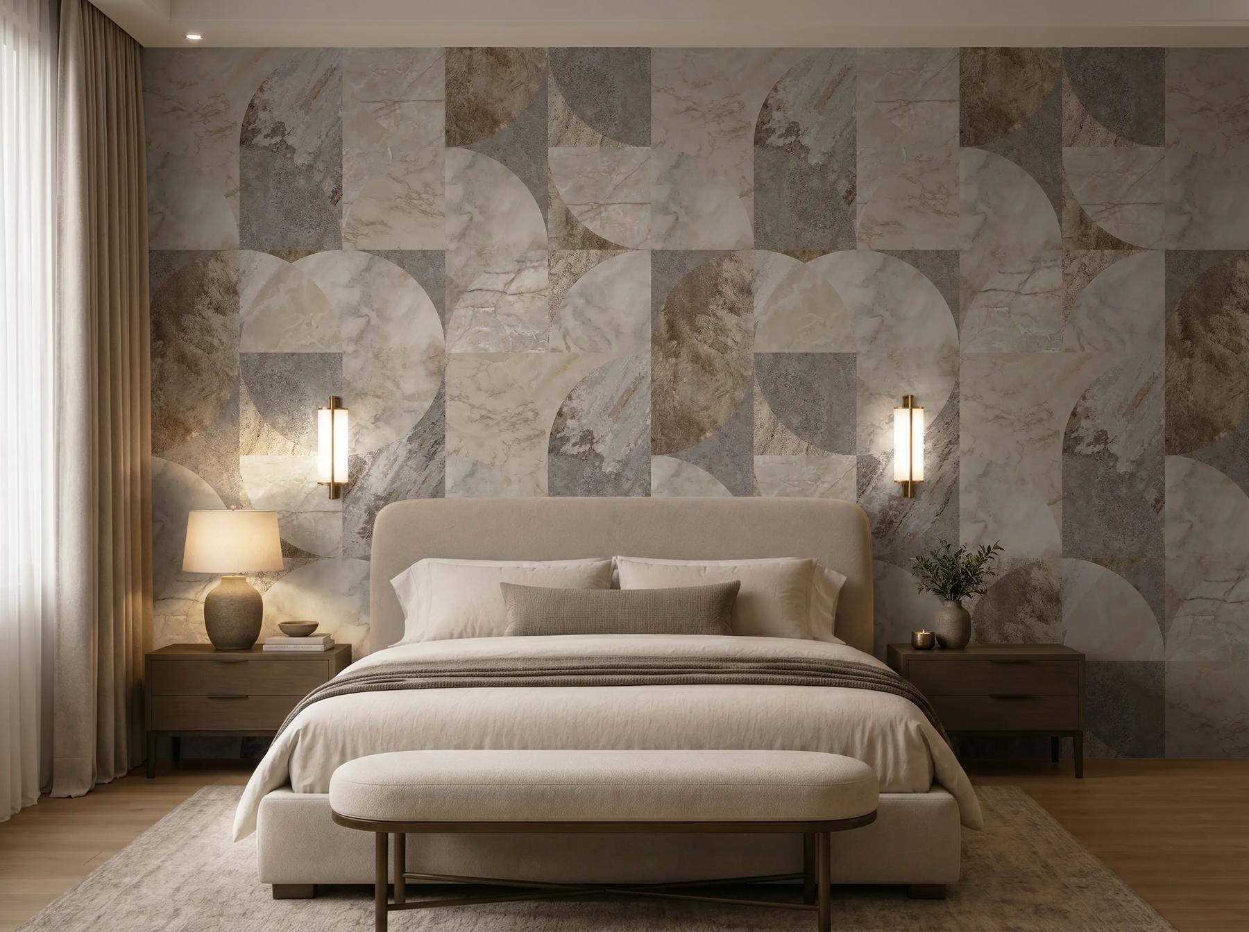 Modern Abstract Geometric Marble Wallpaper Mural