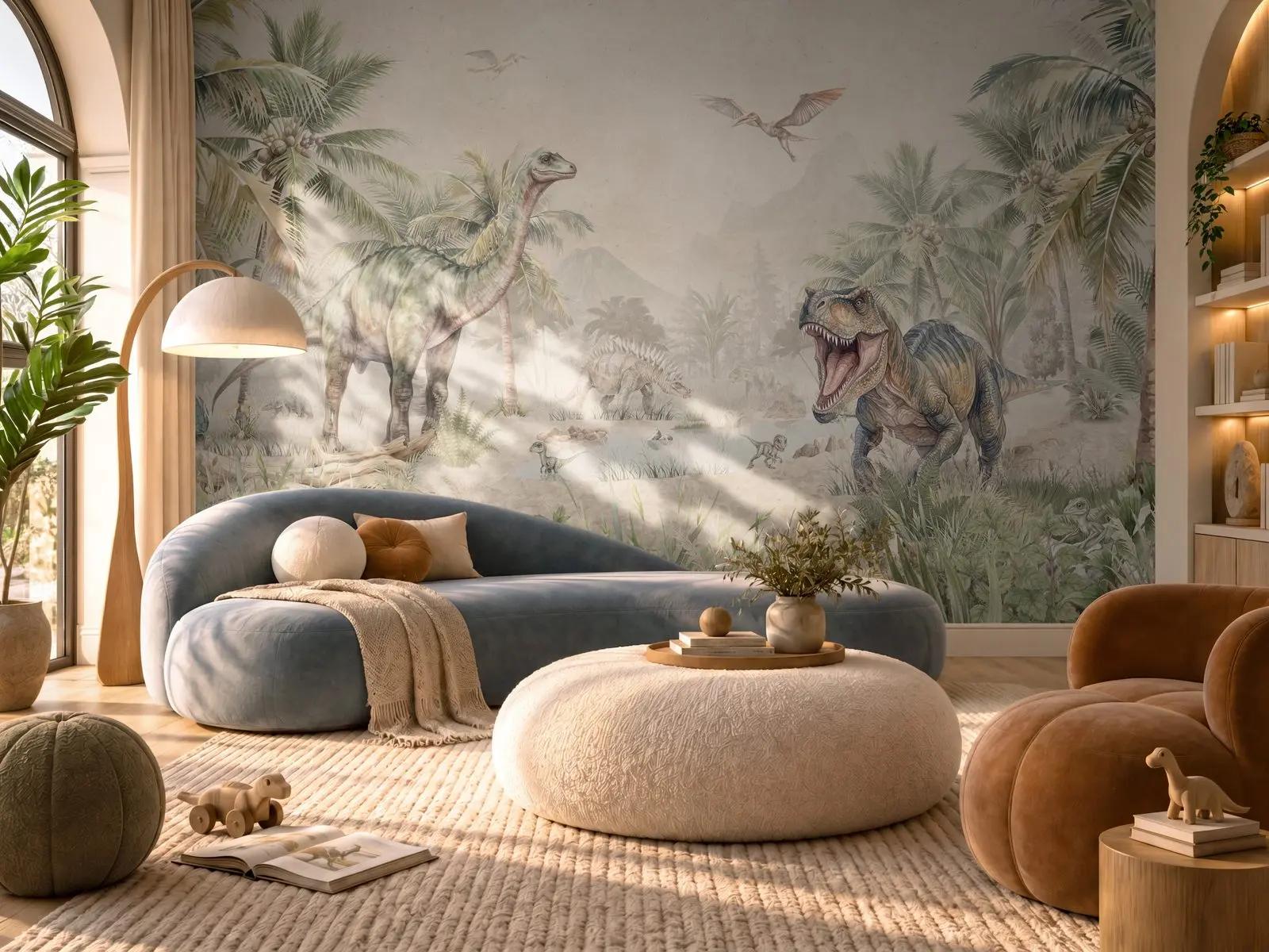 Kids Dinosaur Wallpaper Jungle Wallpaper Mural
