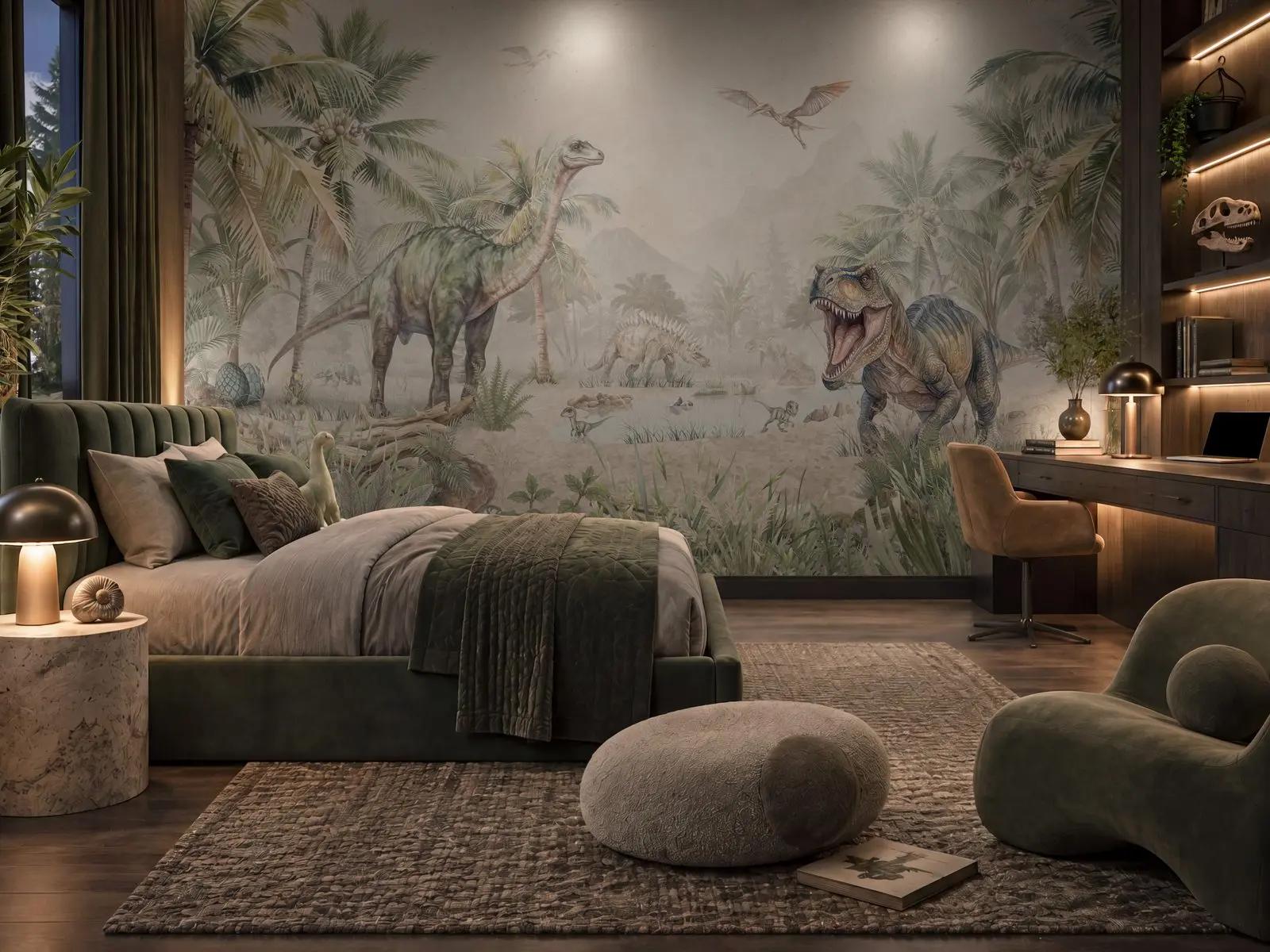 Kids Dinosaur Wallpaper Jungle Wallpaper Mural