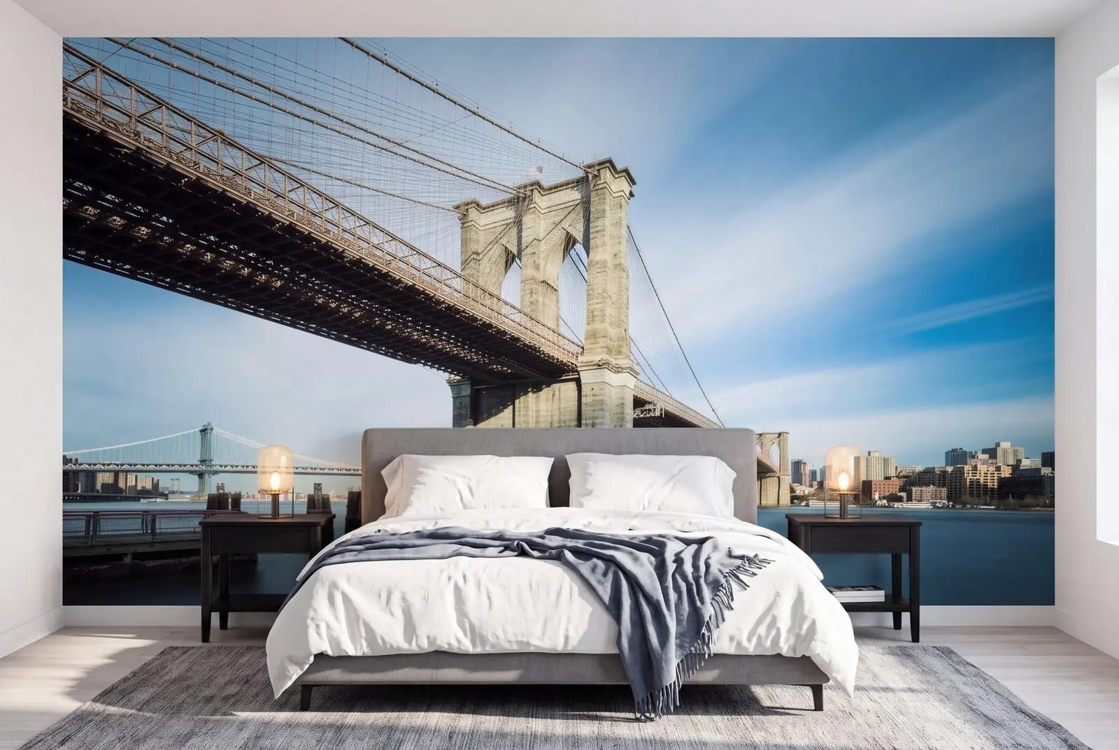 Brooklyn Bridge Long Exposure Wallpaper Mural