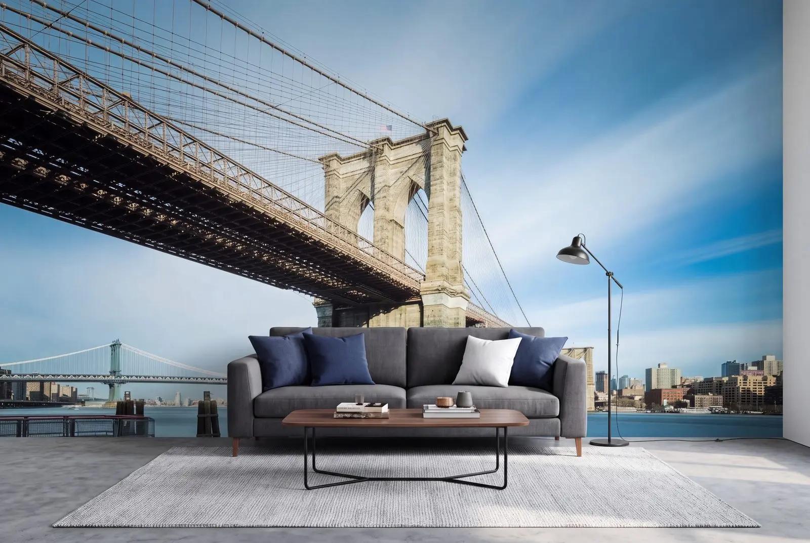 Brooklyn Bridge Long Exposure Wallpaper Mural