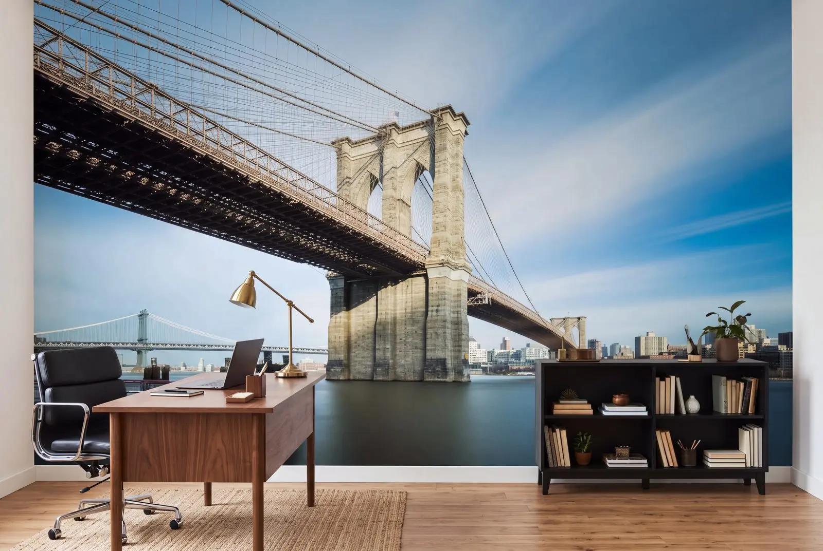 Brooklyn Bridge Long Exposure Wallpaper Mural