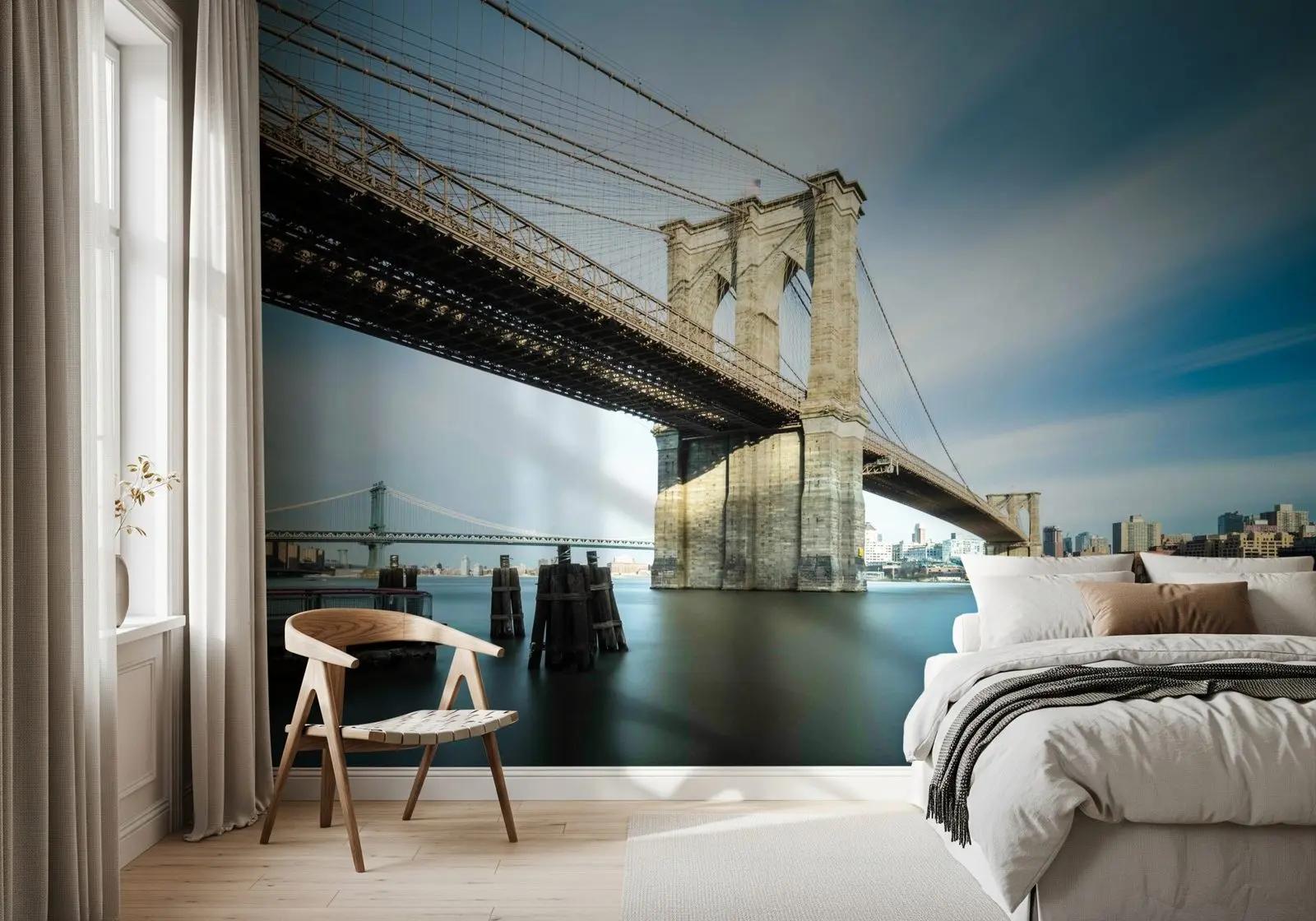 Brooklyn Bridge Long Exposure Wallpaper Mural
