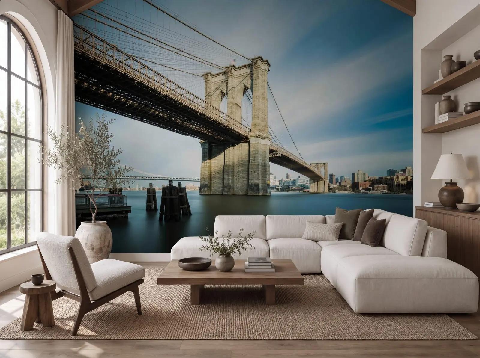 Brooklyn Bridge Long Exposure Wallpaper Mural