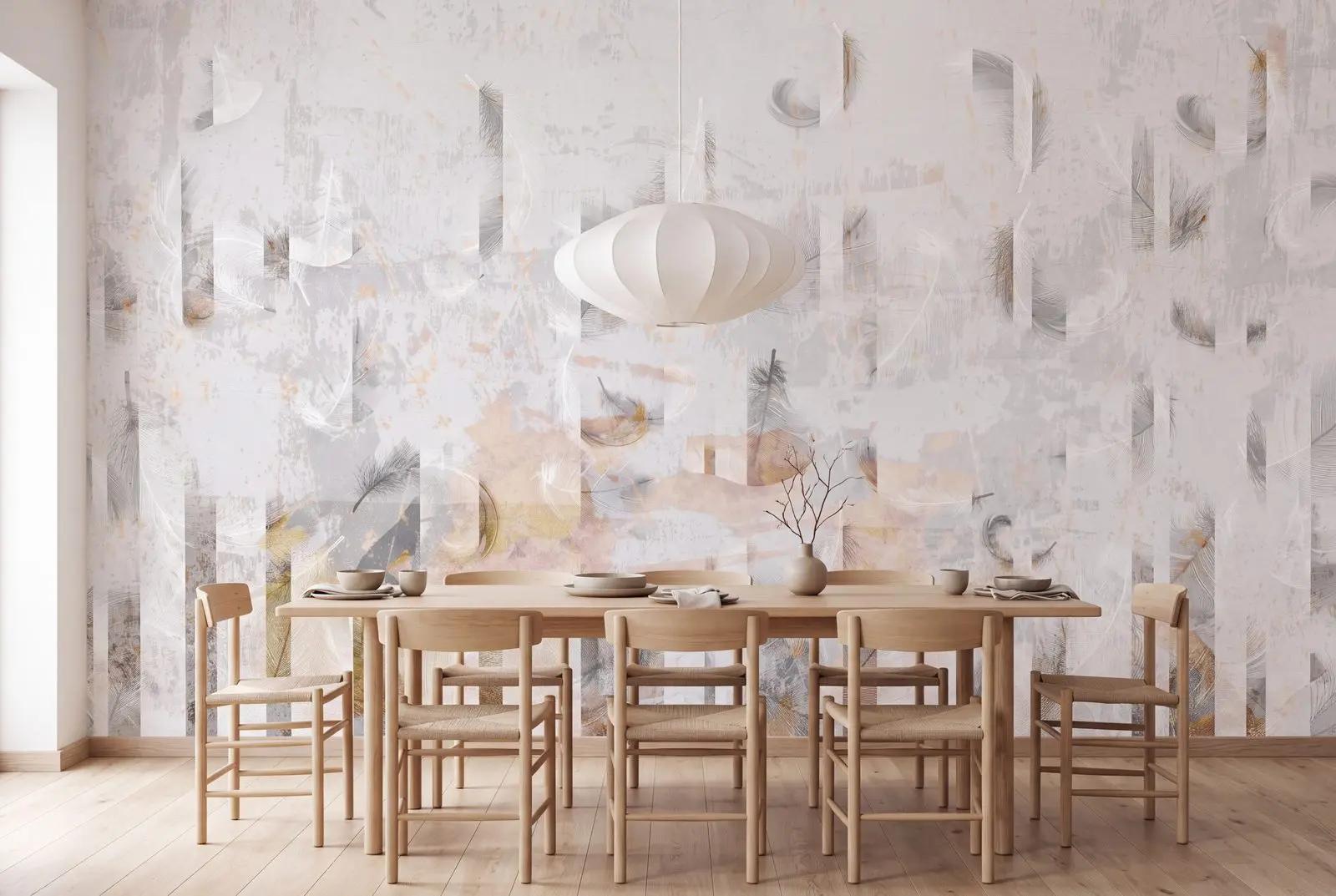 White Feathers Wallpaper Mural