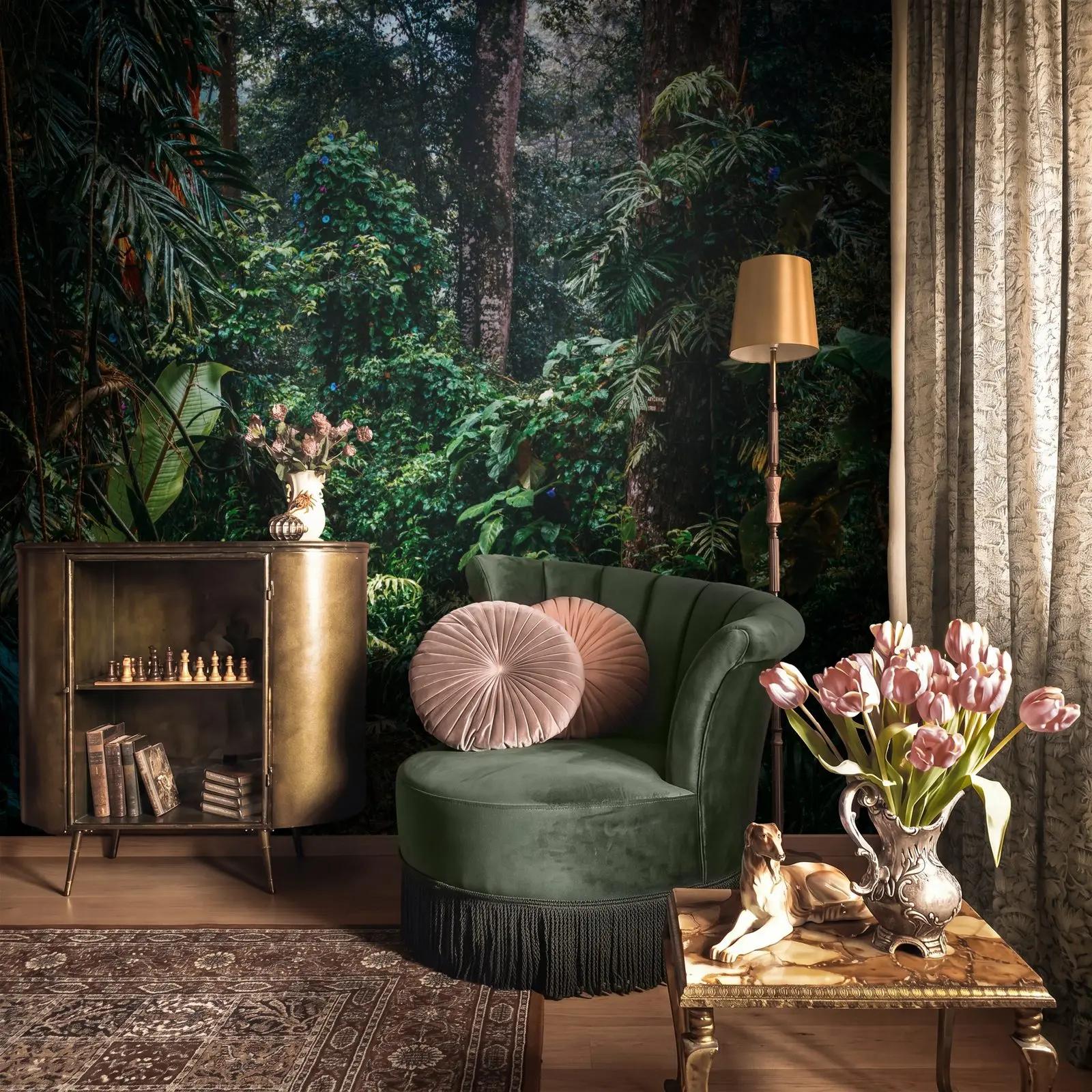 Dark Tropical Jungle Wallpaper Mural