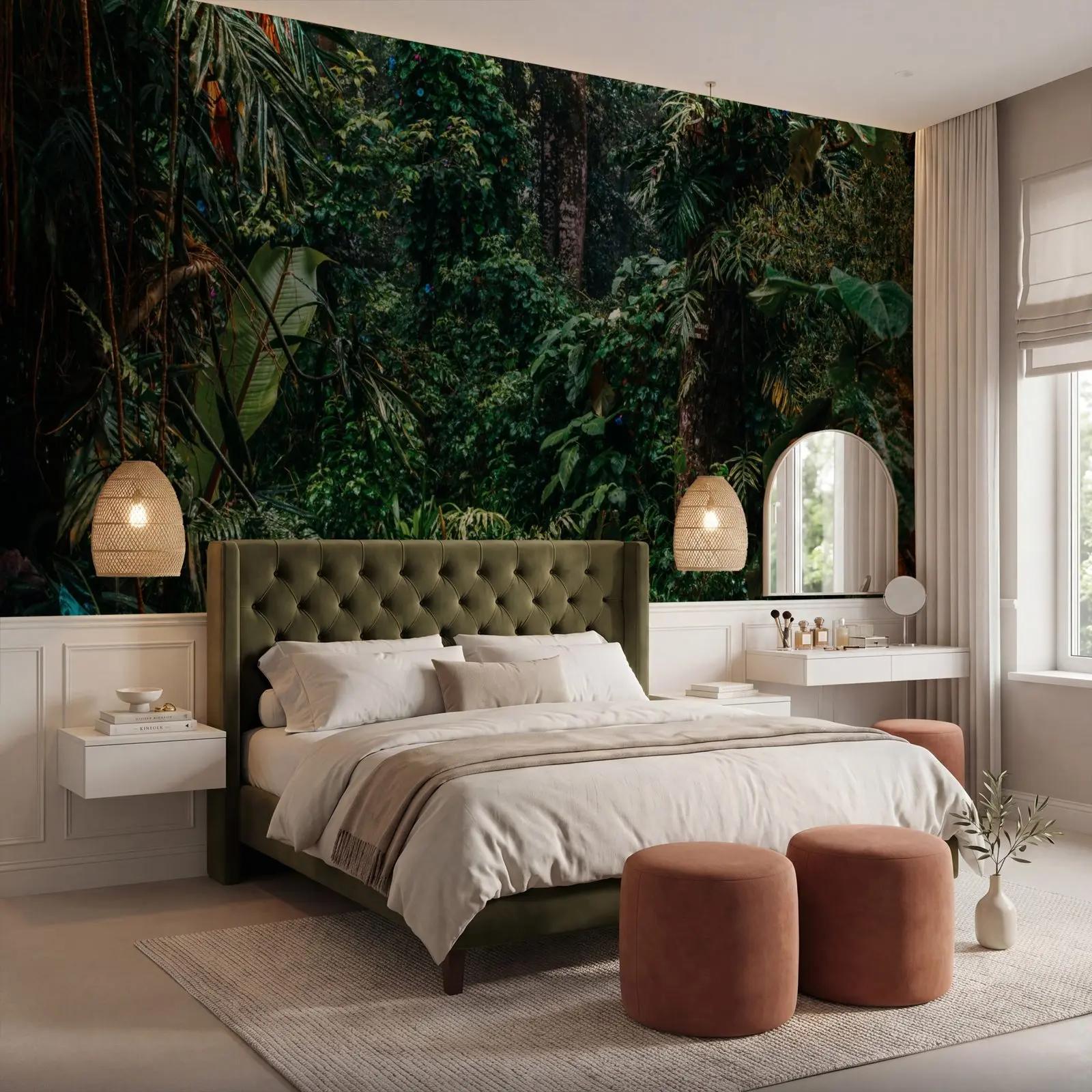 Dark Tropical Jungle Wallpaper Mural