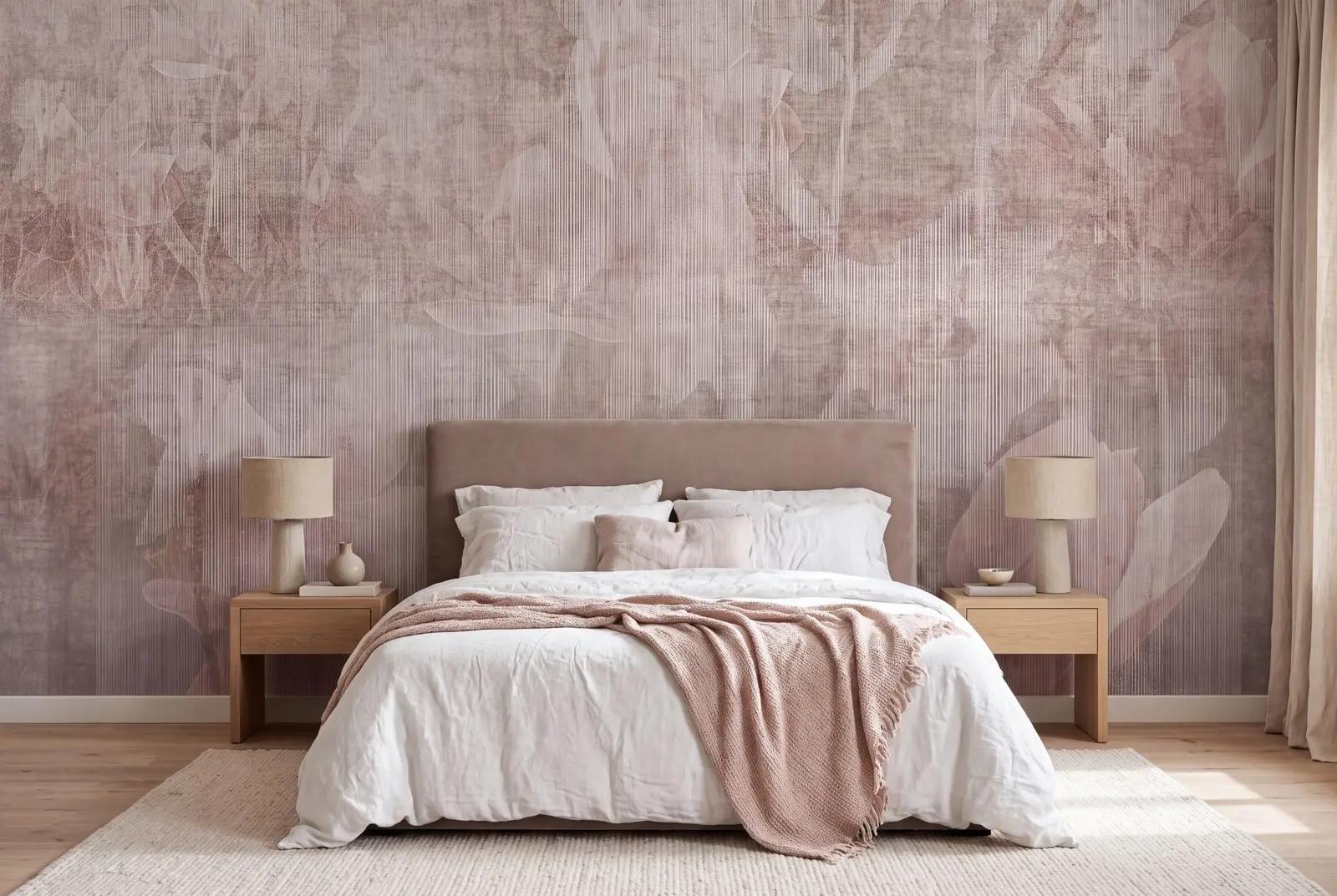 Dusty Pink Magnolia Flower Wallpaper Mural