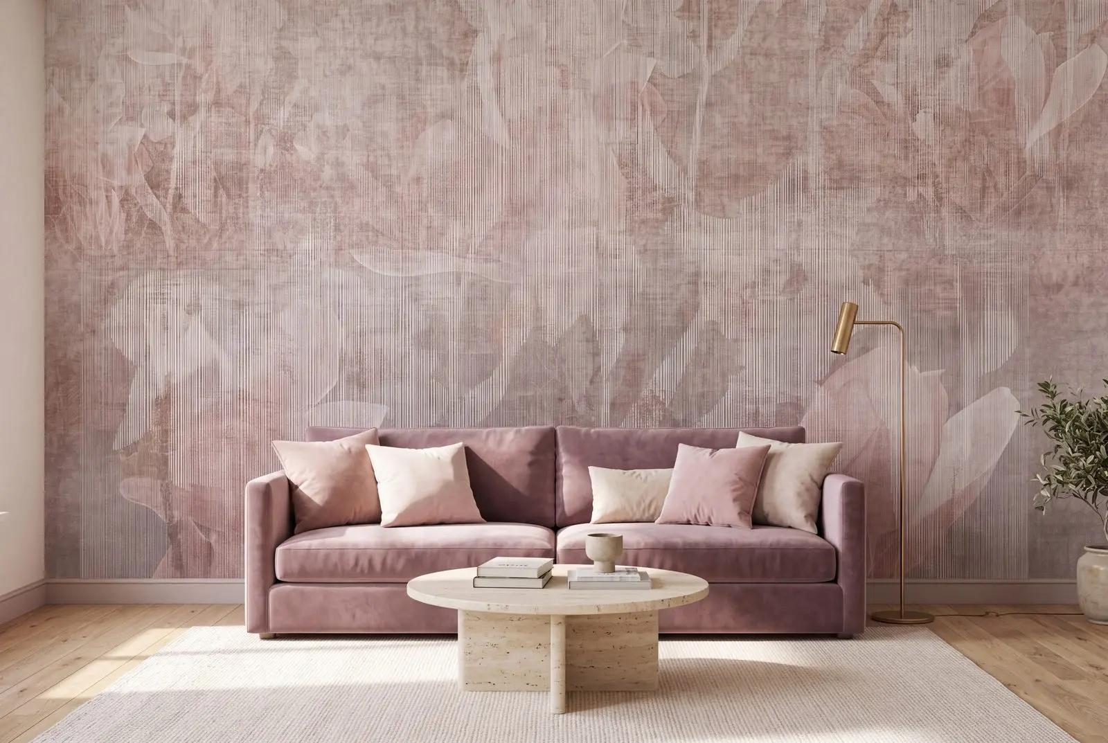 Dusty Pink Magnolia Flower Wallpaper Mural