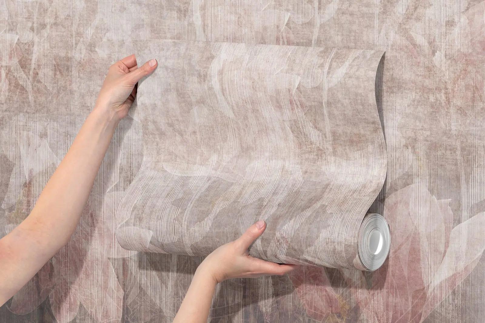 Dusty Pink Magnolia Flower Wallpaper Mural