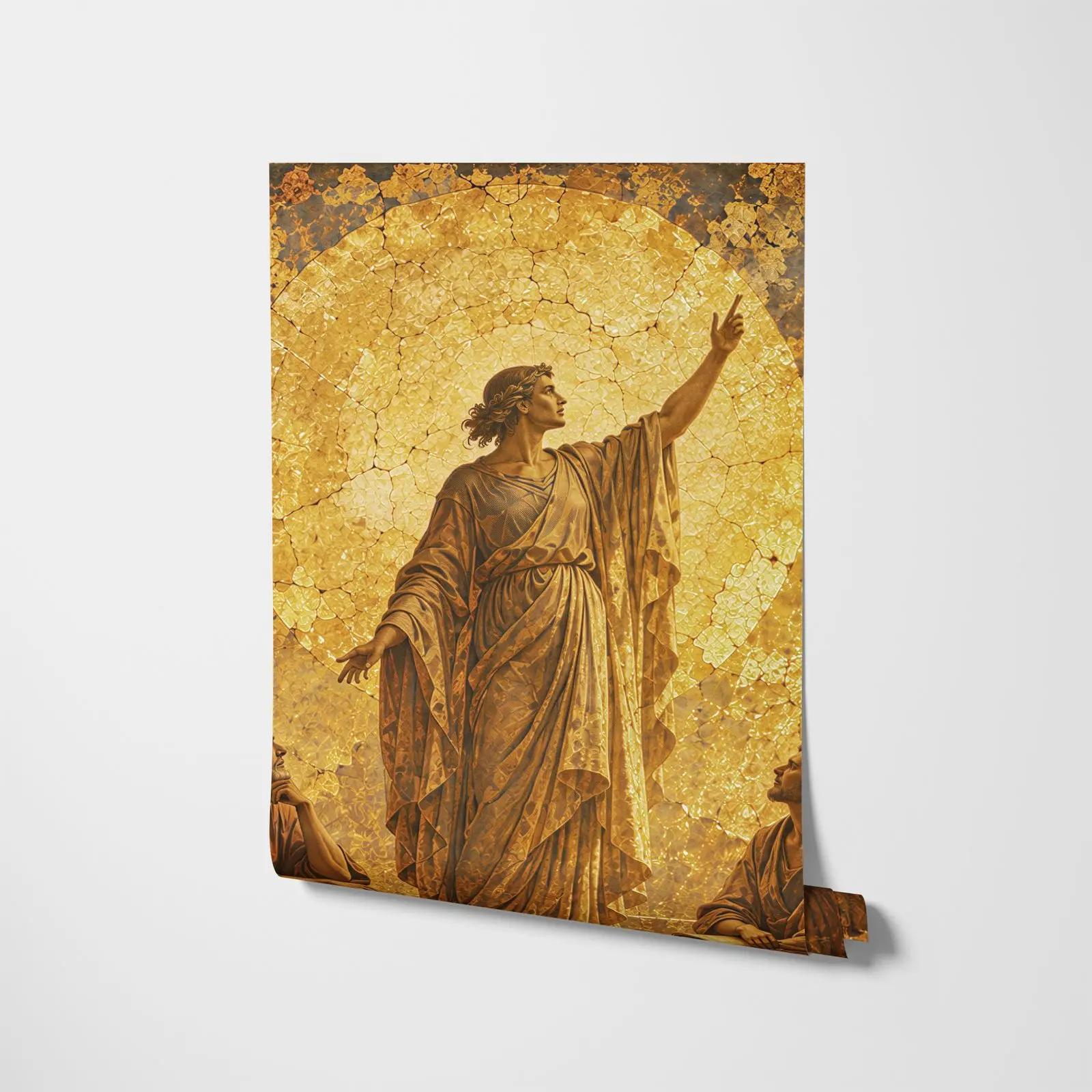 Renaissance Wallpaper Mural with Golden Halo