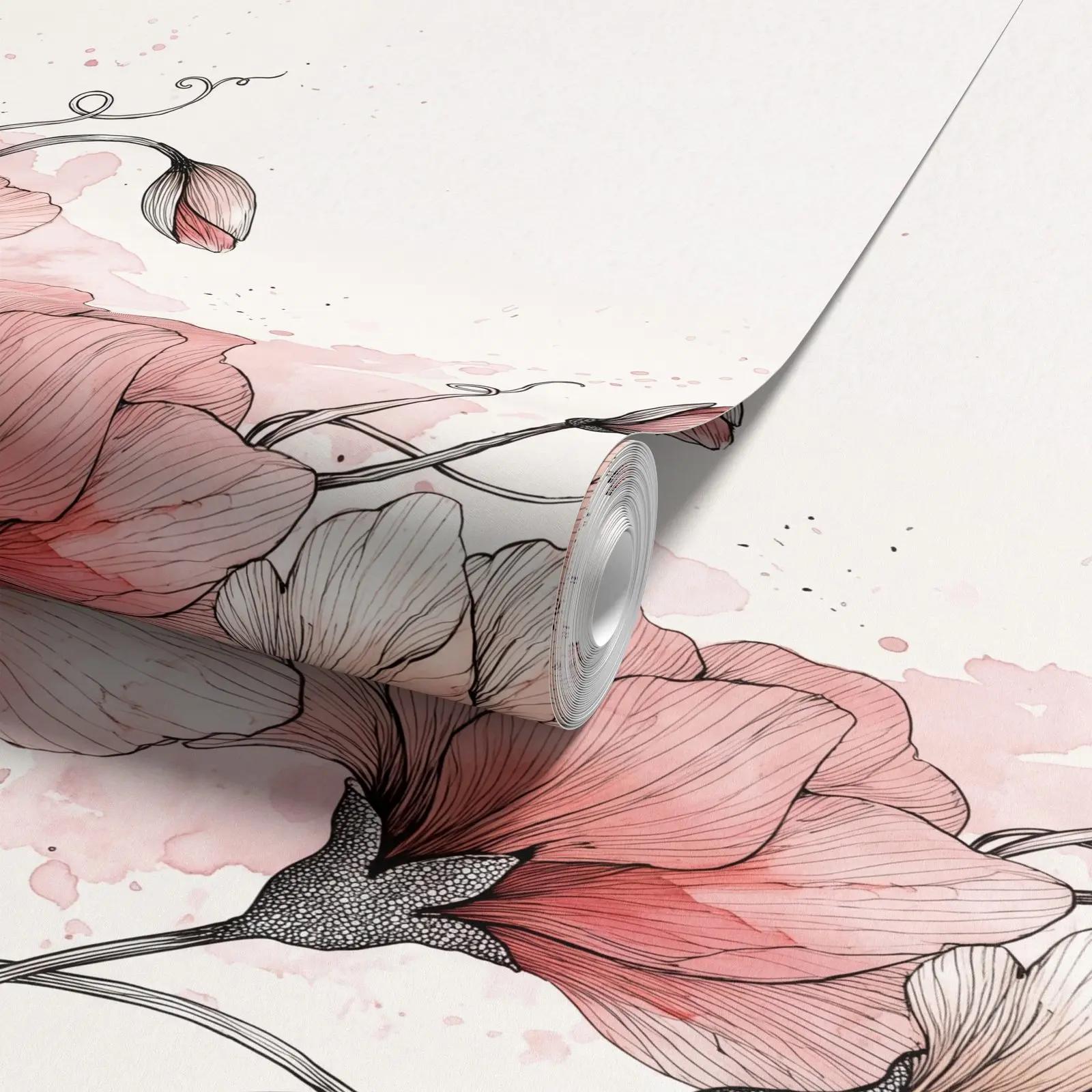 Blush Sweet Pea Wallpaper Mural