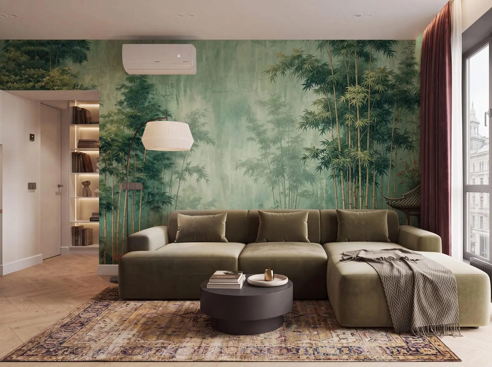 Chinoiserie Bamboo Grove Wallpaper Mural