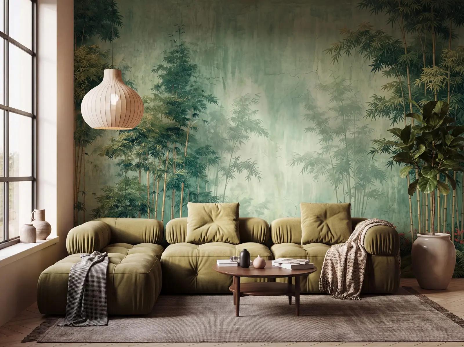 Chinoiserie Bamboo Grove Wallpaper Mural