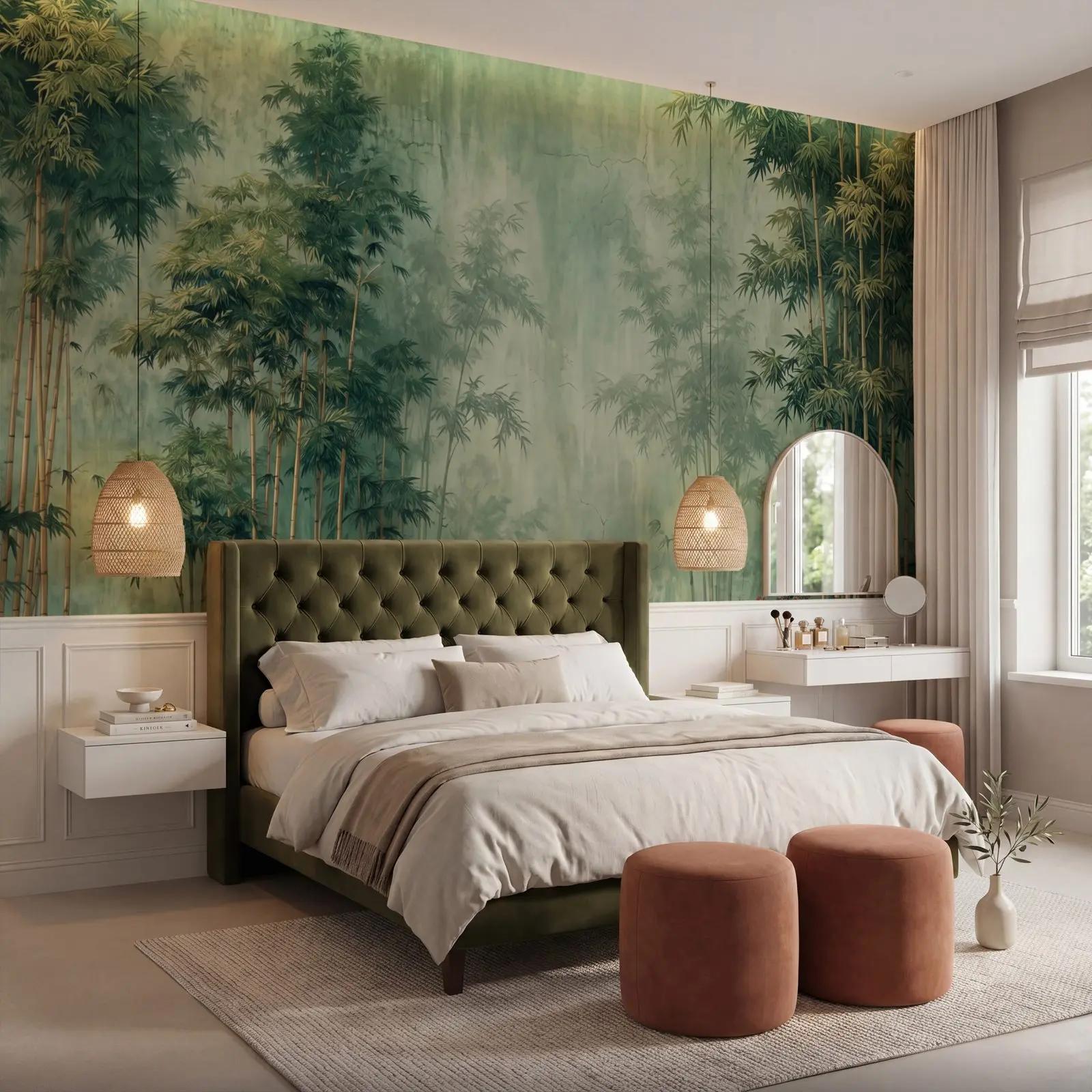 Chinoiserie Bamboo Grove Wallpaper Mural