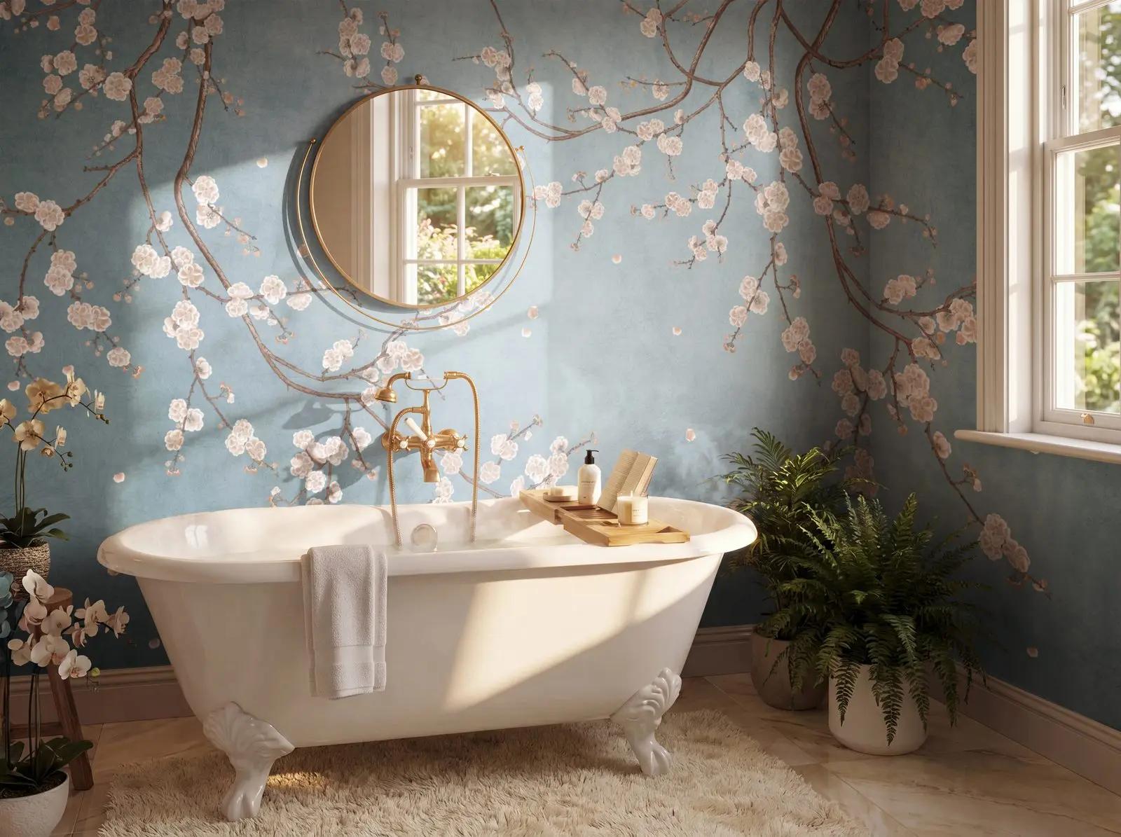 Blush Cherry Blossom Wallpaper Mural