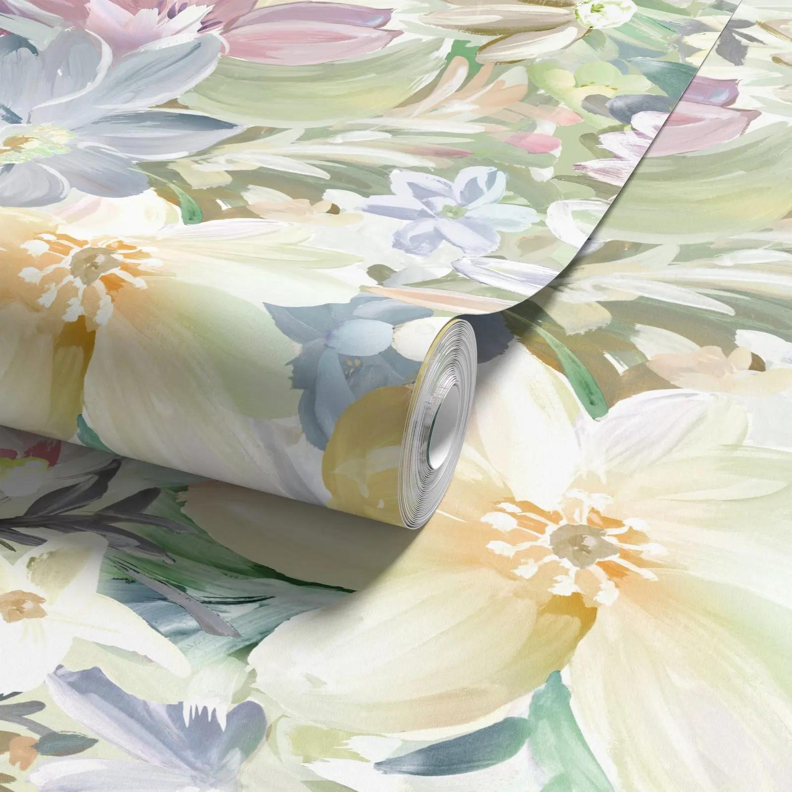 Pastel Floral Wallpaper Mural