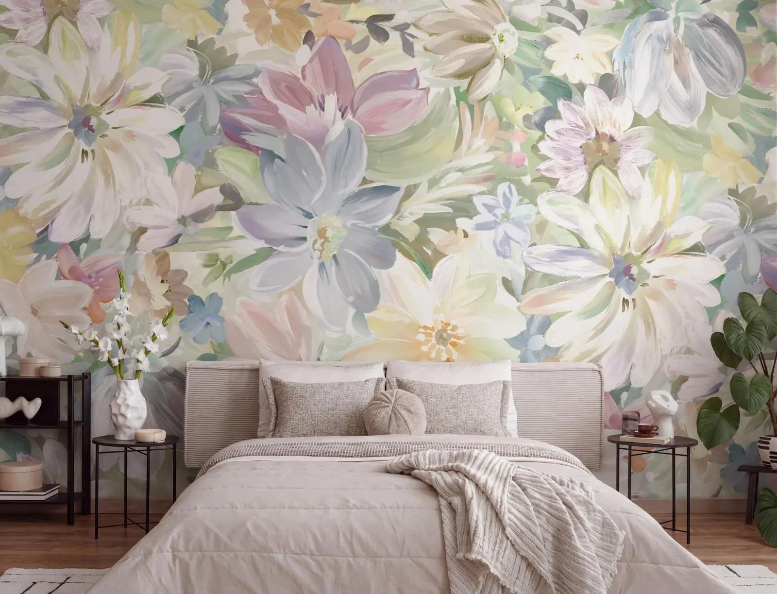 Pastel Floral Wallpaper Mural