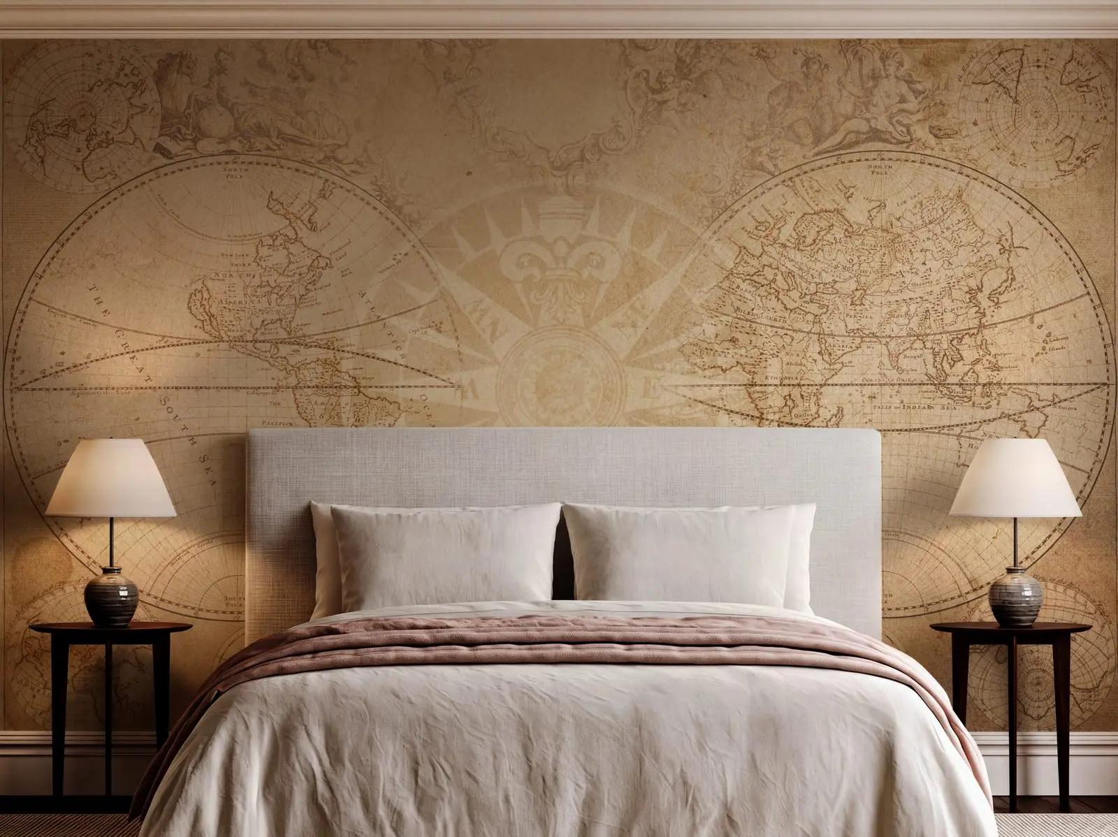 World Atlas Map Wallpaper Mural