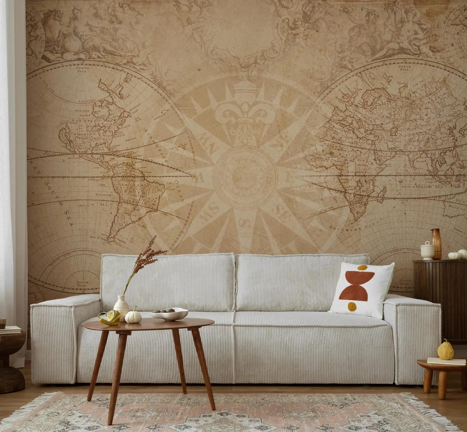World Atlas Map Wallpaper Mural