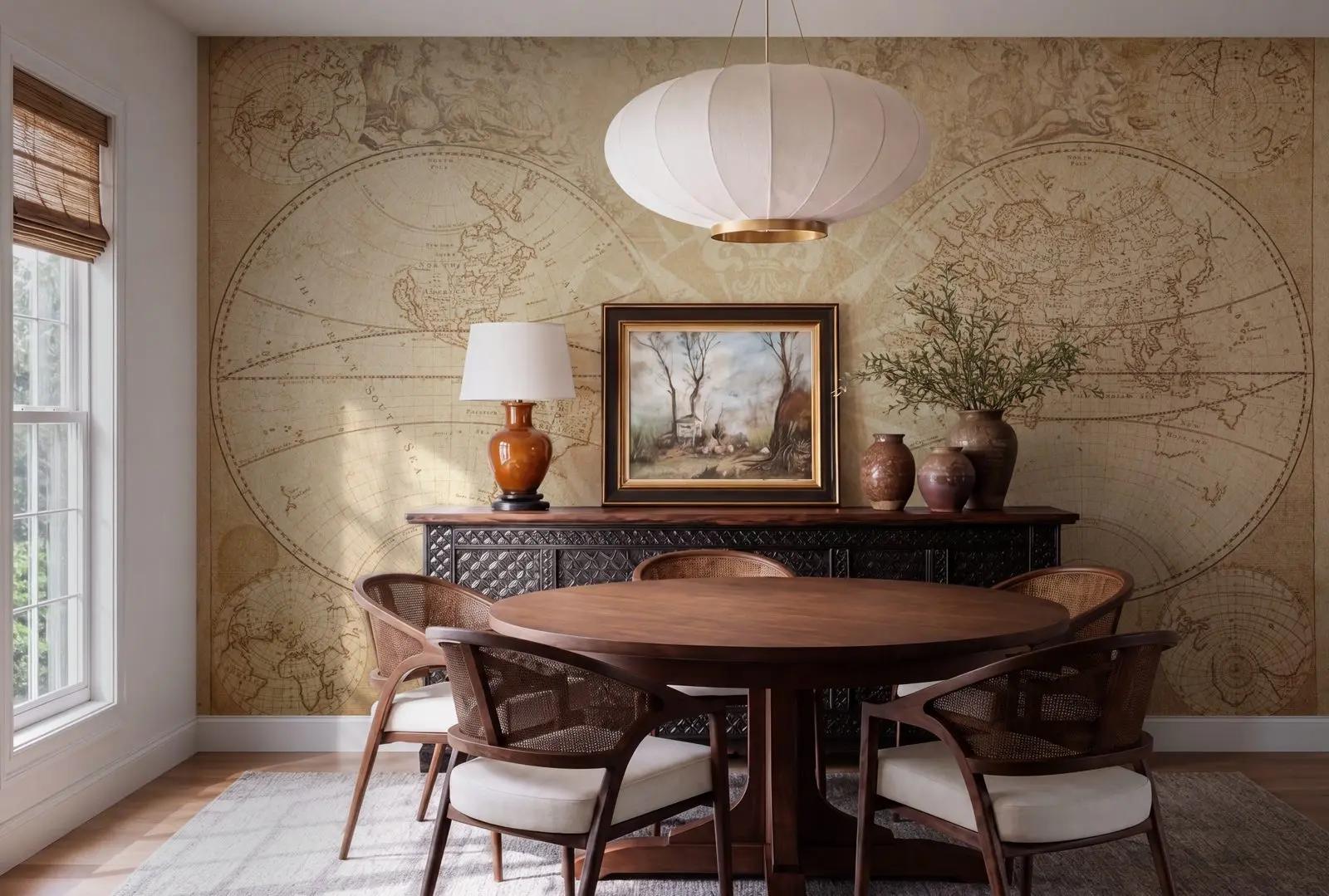 World Atlas Map Wallpaper Mural