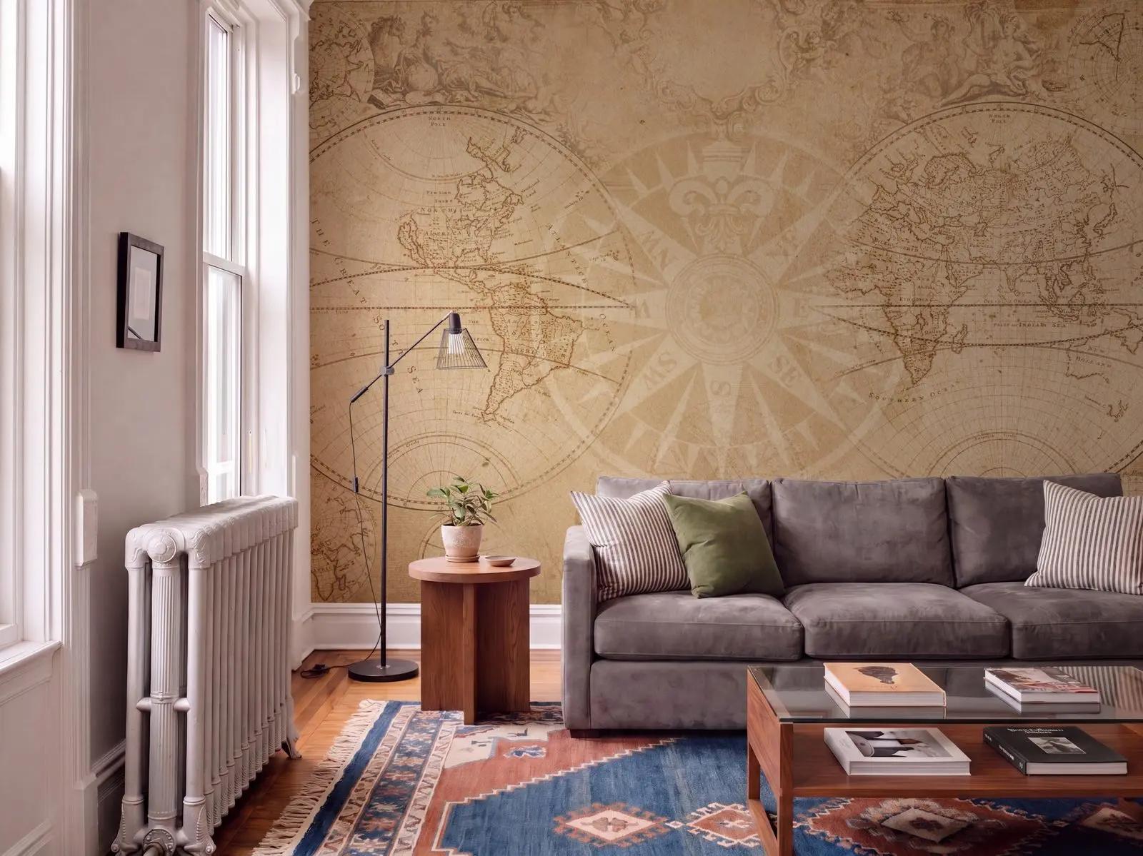 World Atlas Map Wallpaper Mural