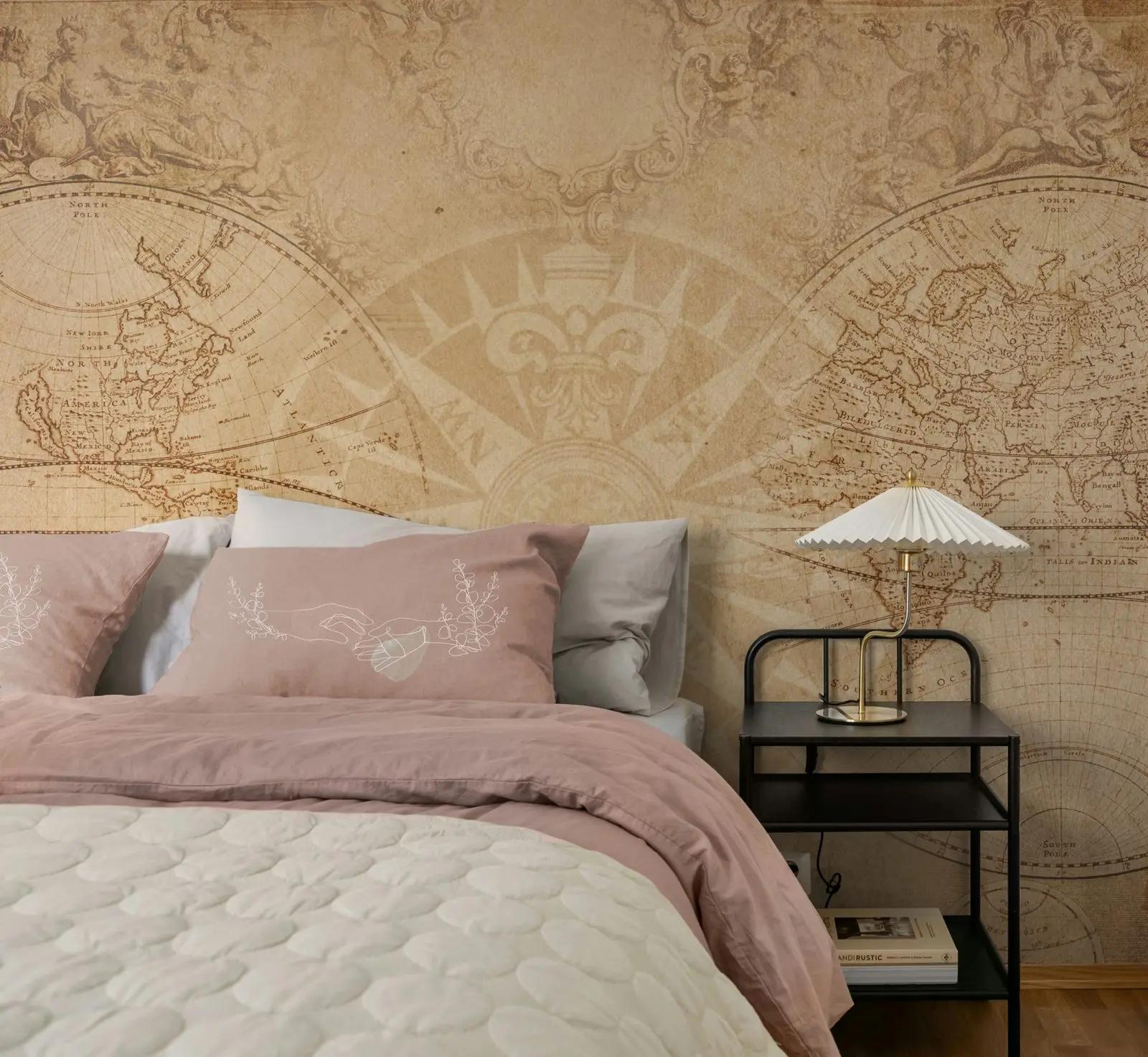 World Atlas Map Wallpaper Mural