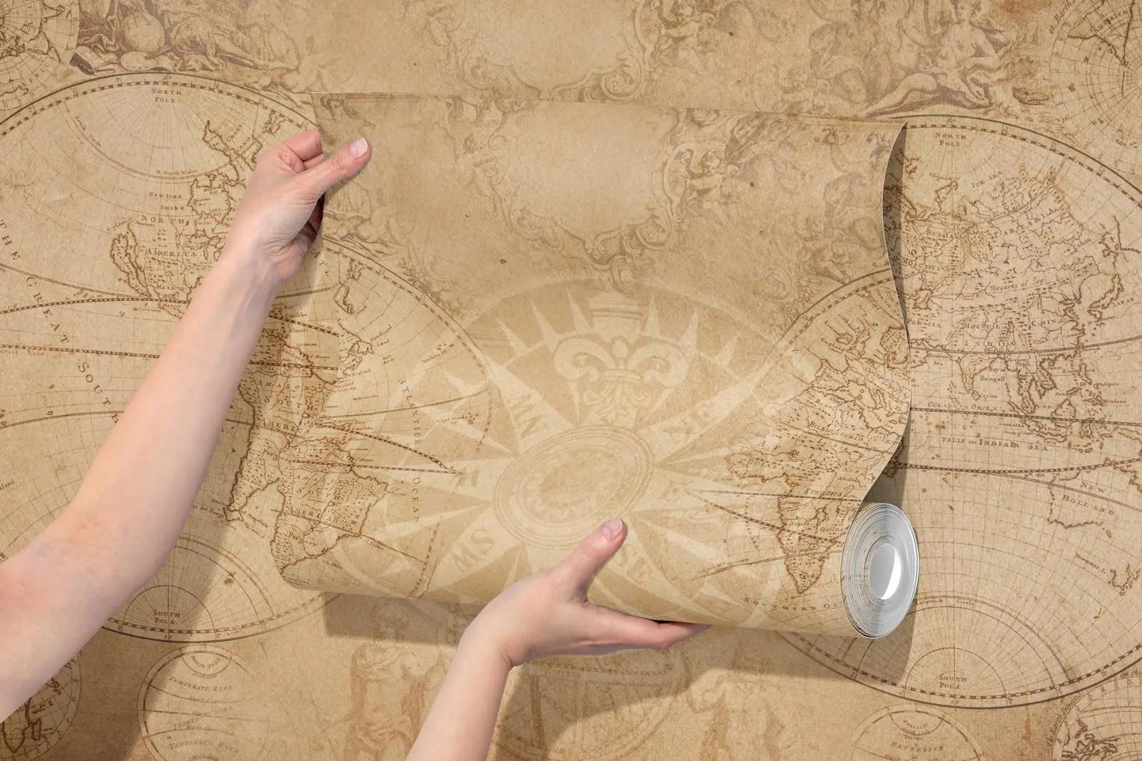 World Atlas Map Wallpaper Mural