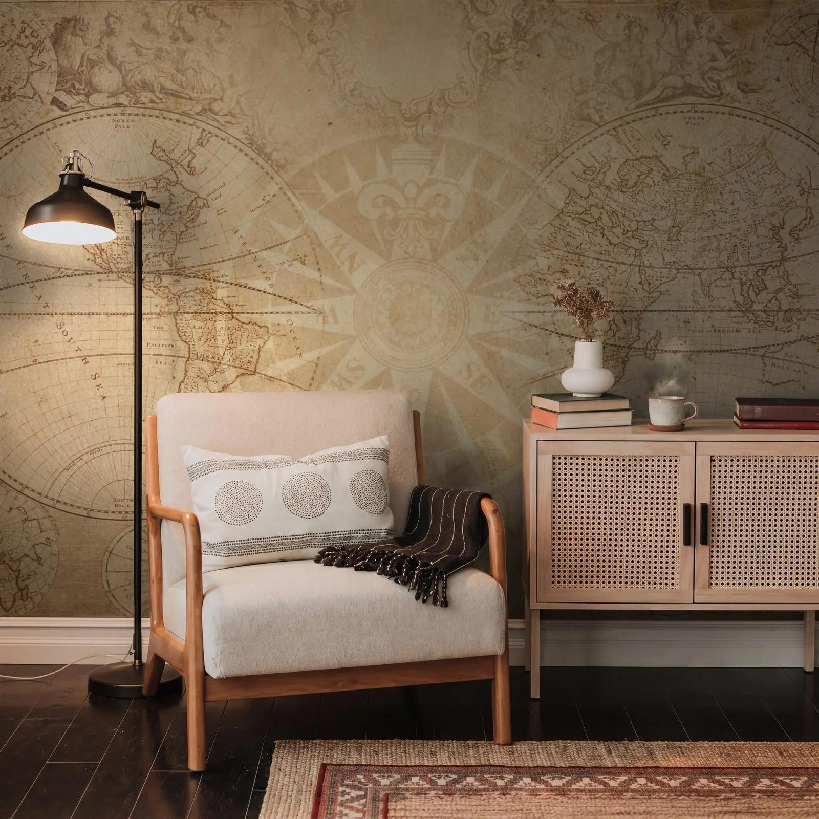 World Atlas Map Wallpaper Mural