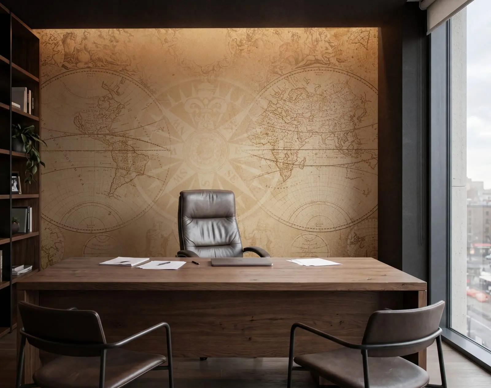 World Atlas Map Wallpaper Mural