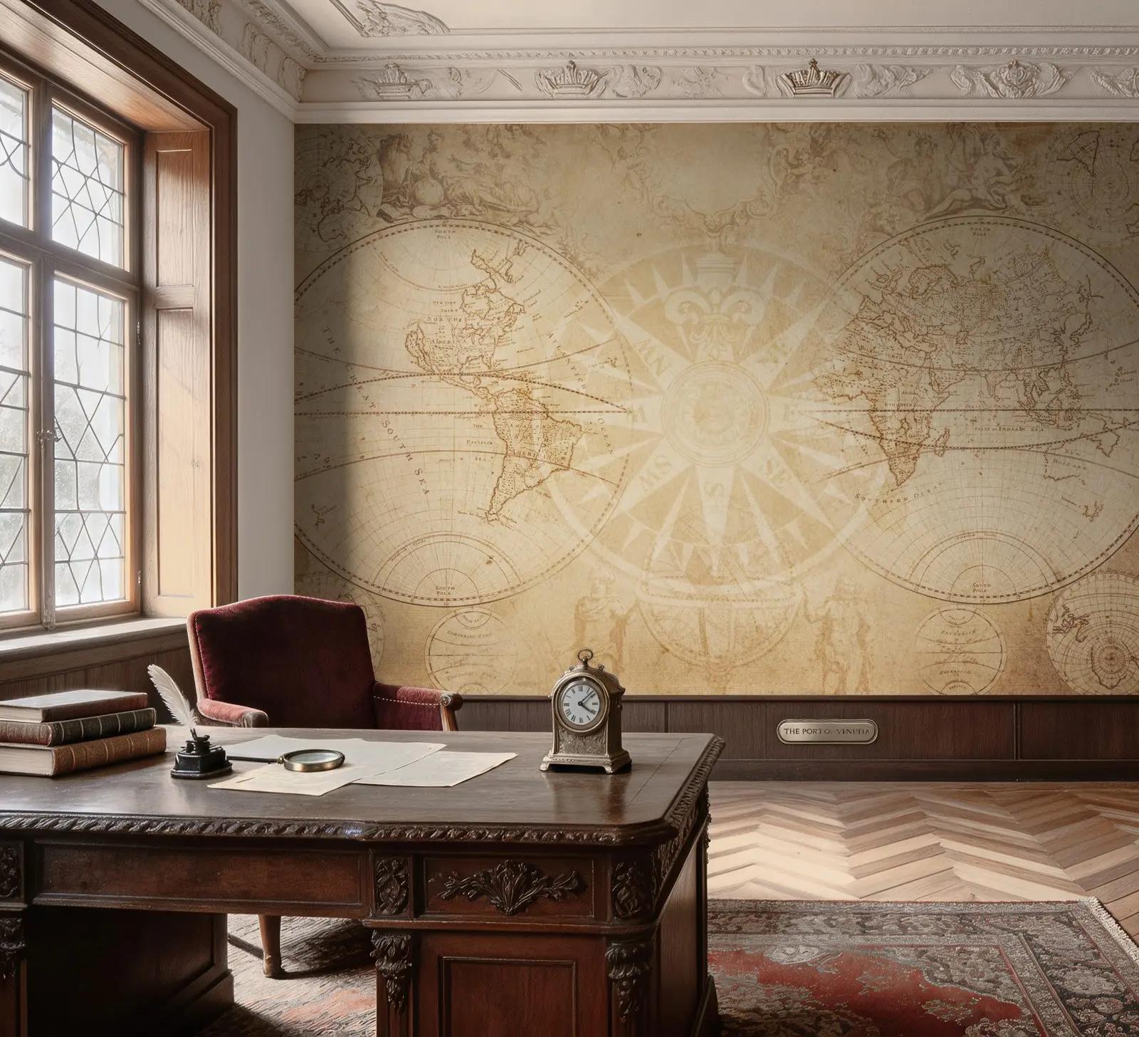 World Atlas Map Wallpaper Mural