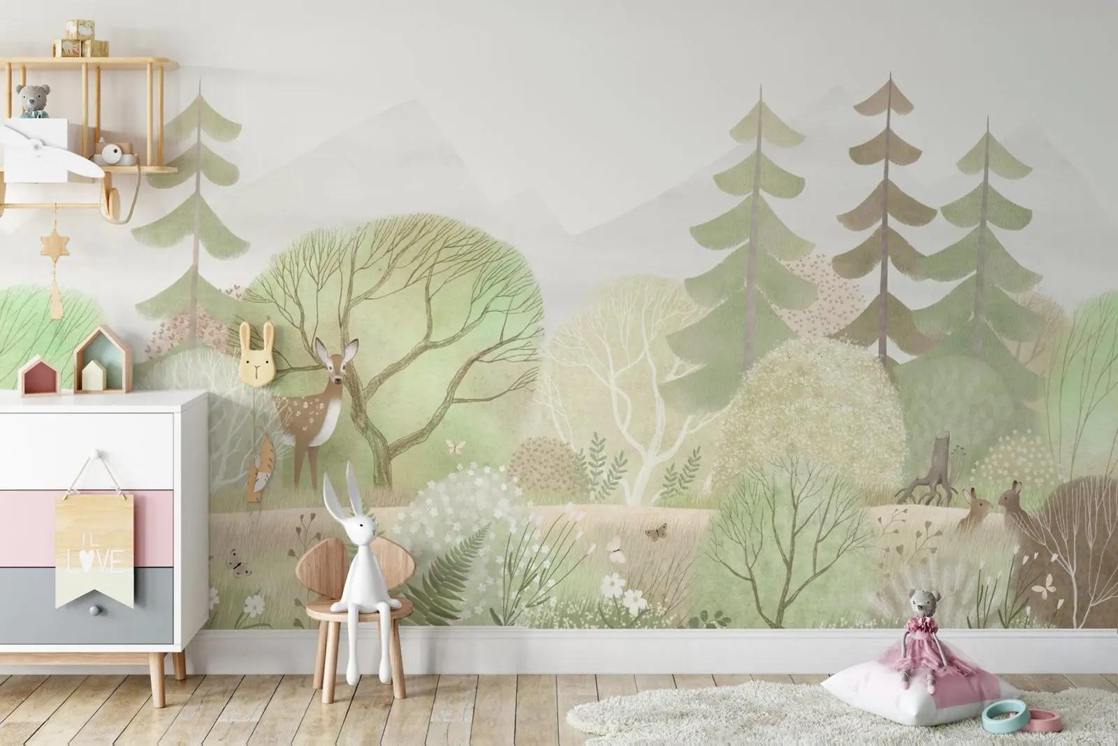 Woodland Animal Wallpaper for Nurseries