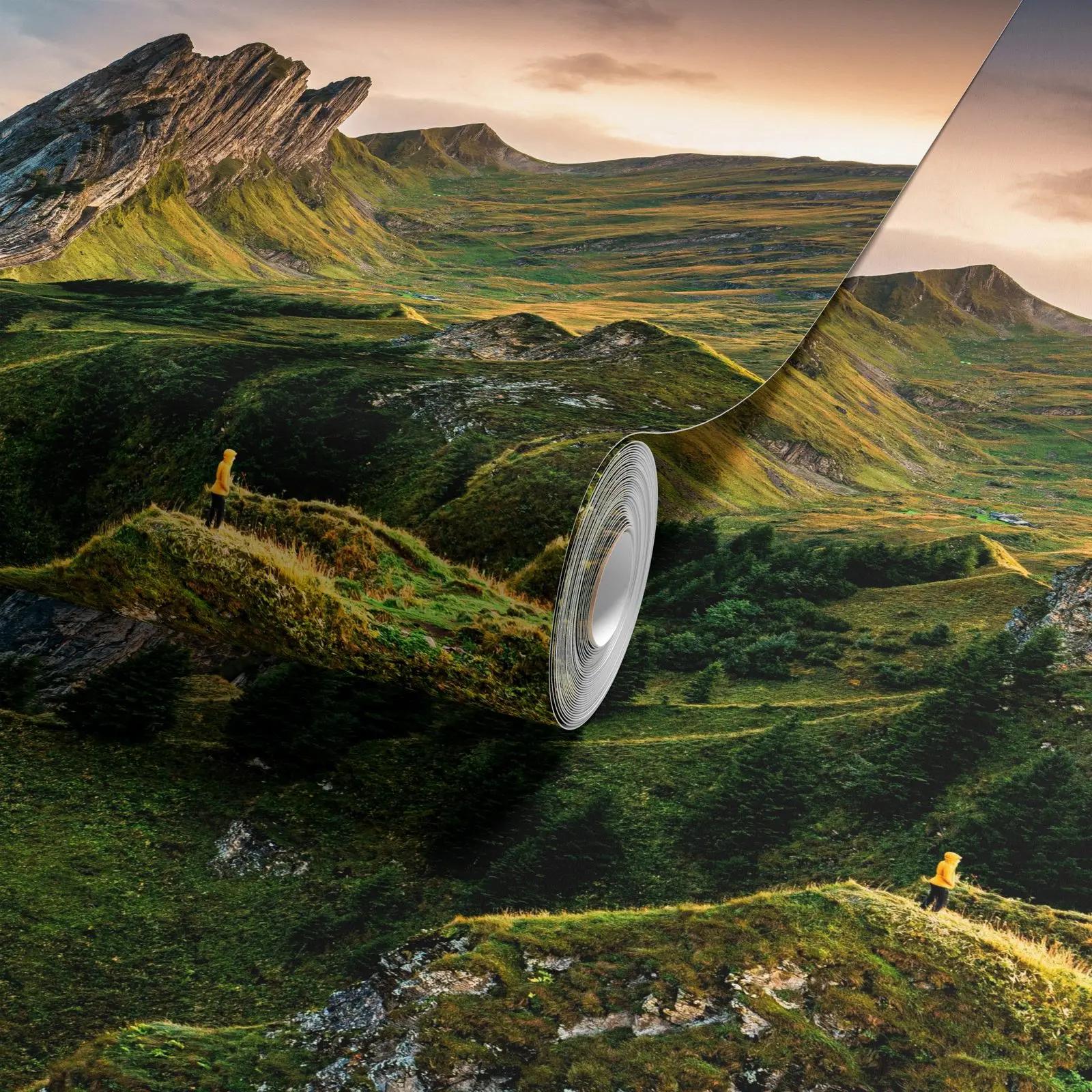 Alpine Mountain Wallpaper Mural at Sunrise