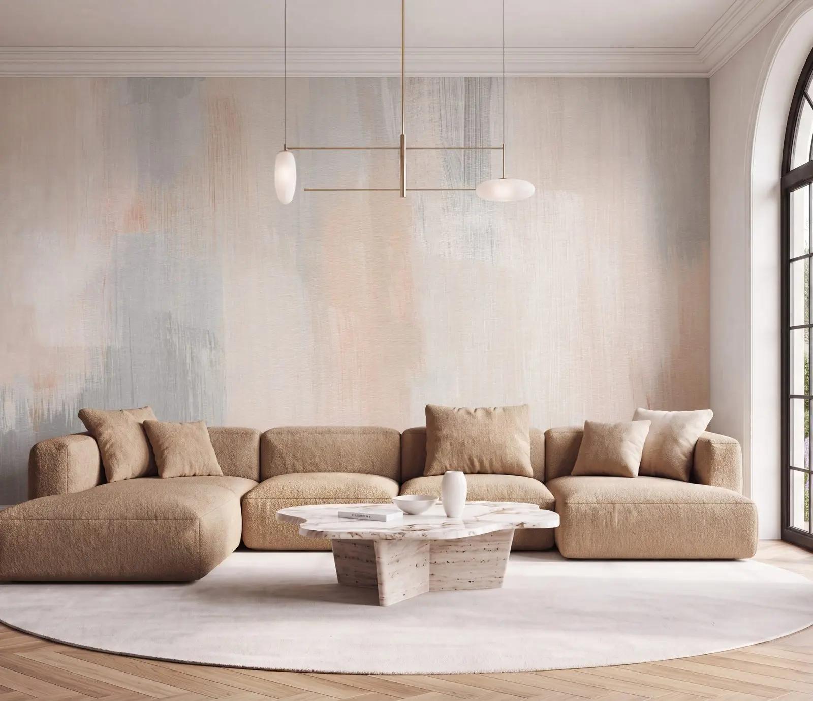 Blue Grey Abstract Wallpaper Mural