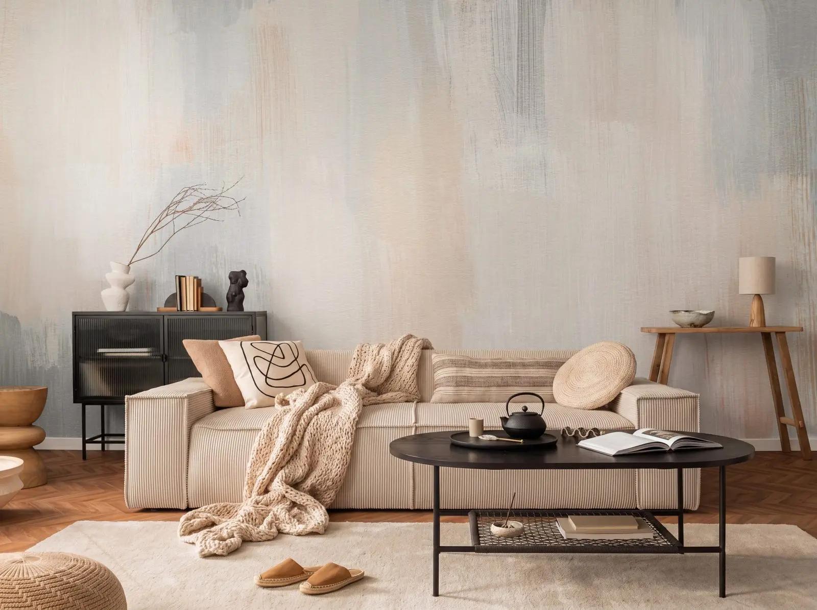 Blue Grey Abstract Wallpaper Mural