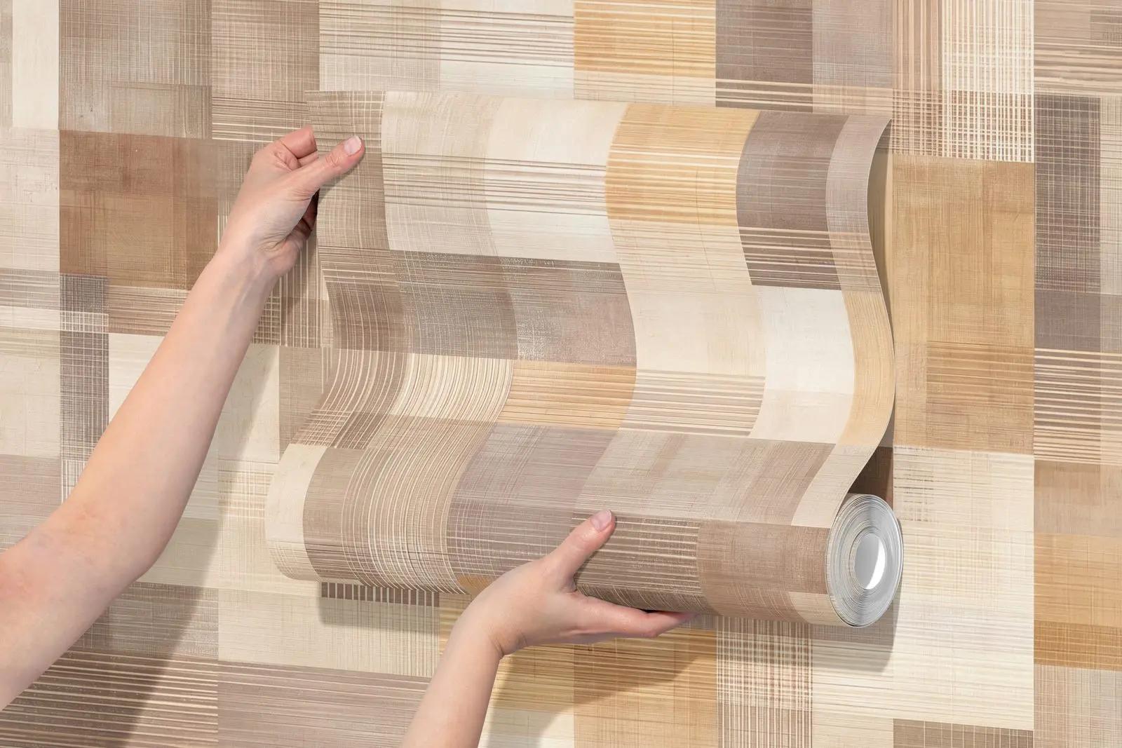 Geometric Beige Wallpaper Mural