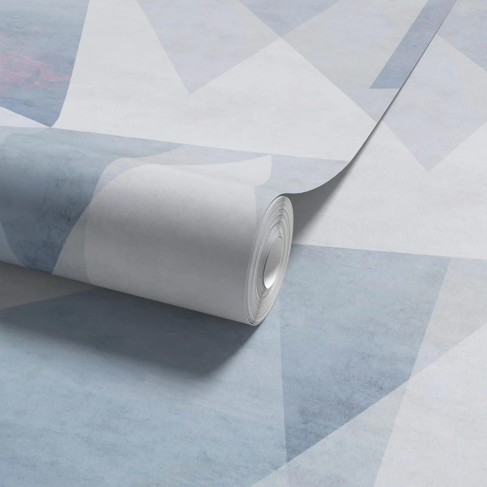 Blue Gray Geometric Wallpaper Mural