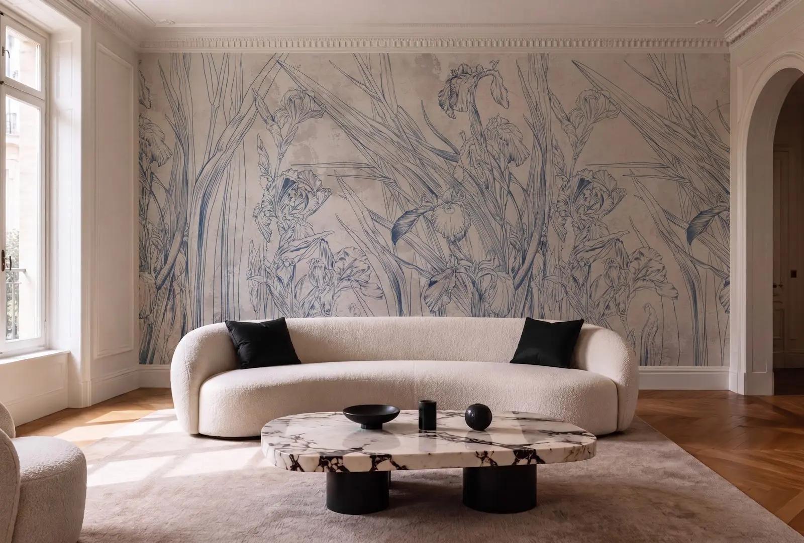 Retail Graphics Mural Iris Canvas Wallpaper Art Wall Mural | Wallhue