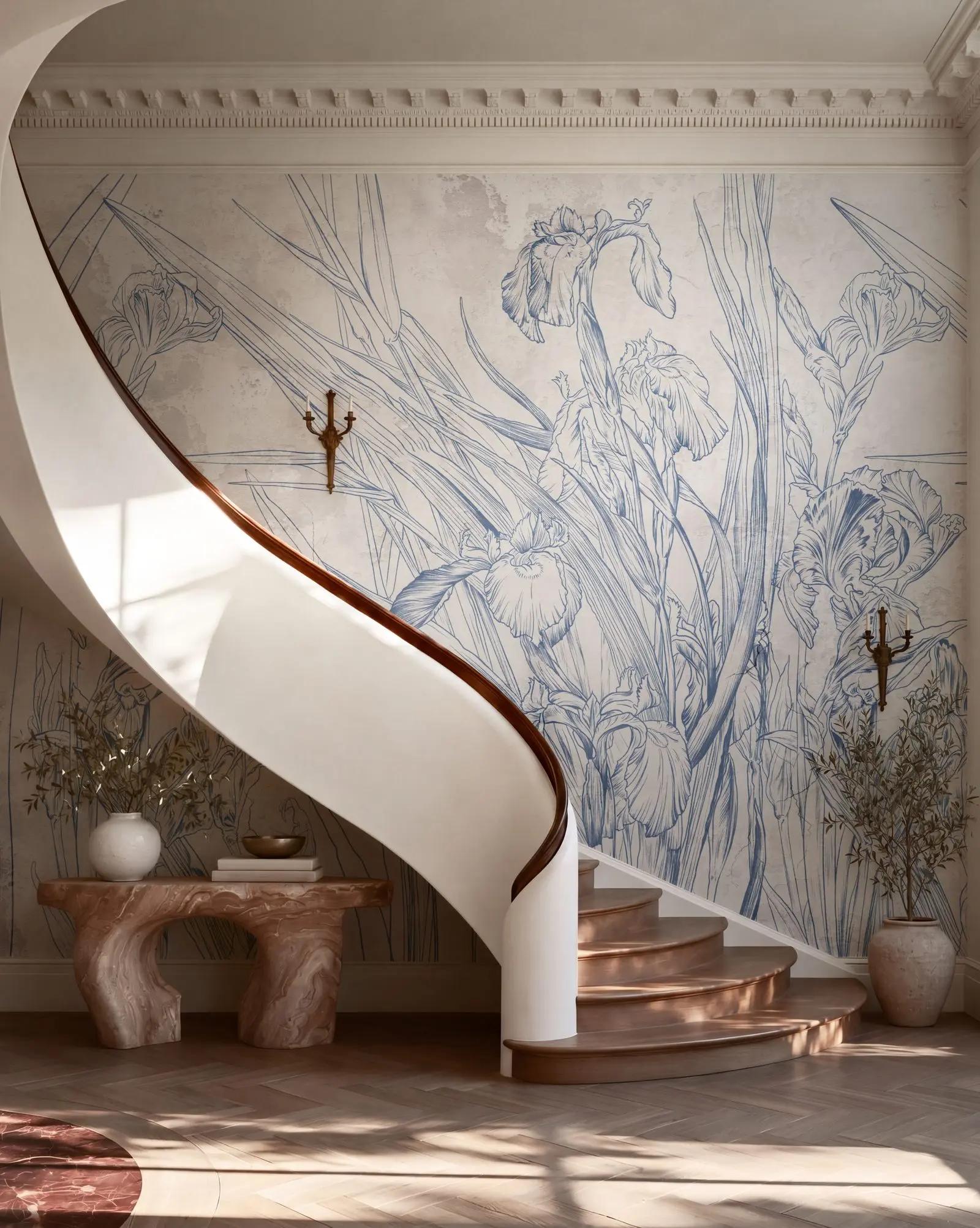 Retail Graphics Mural Iris Canvas Wallpaper Art Wall Mural | Wallhue