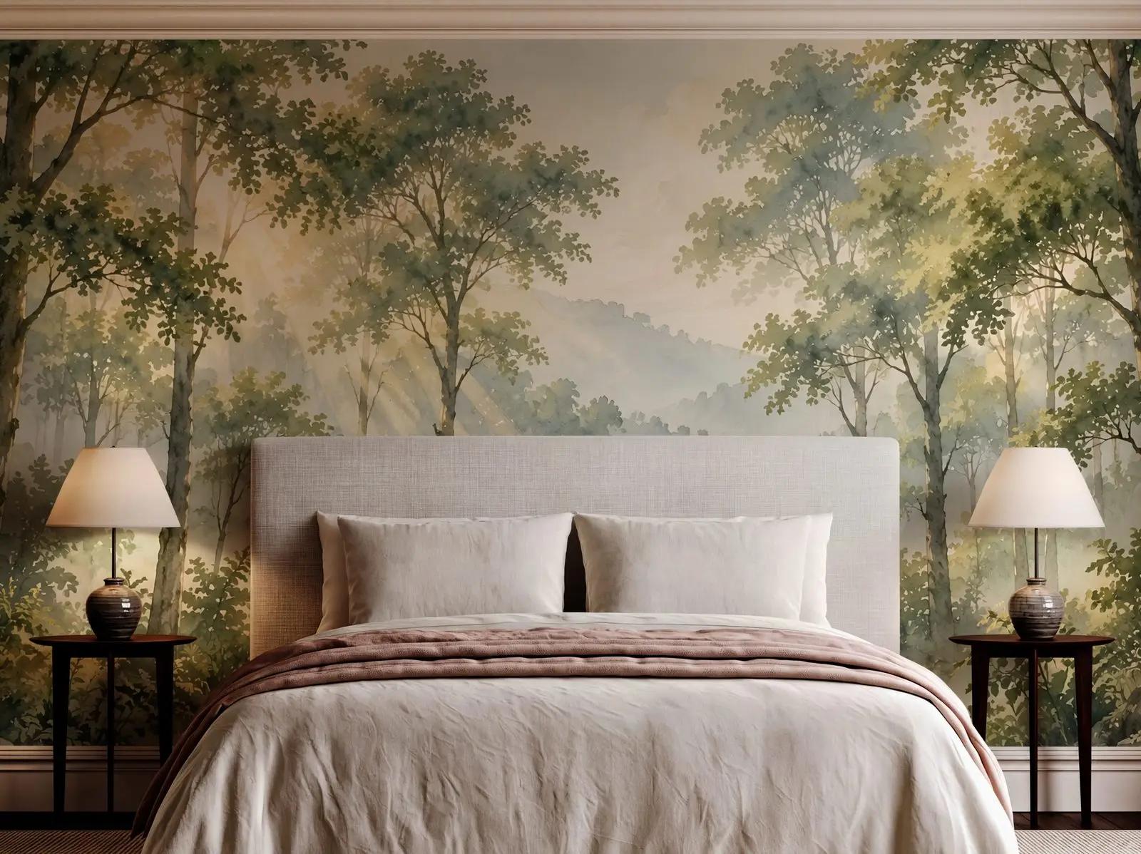 Watercolour Woodland Wallpaper Mural