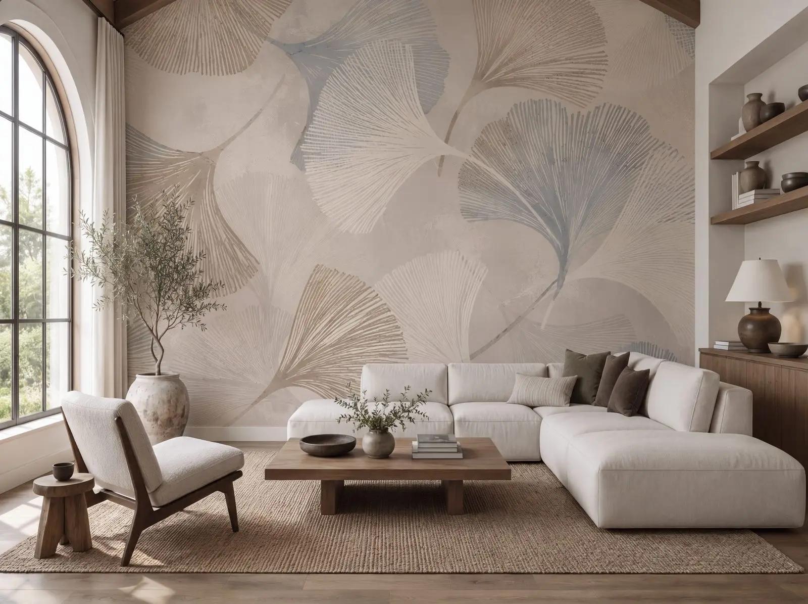 Ginkgo Leaf Wallpaper Mural