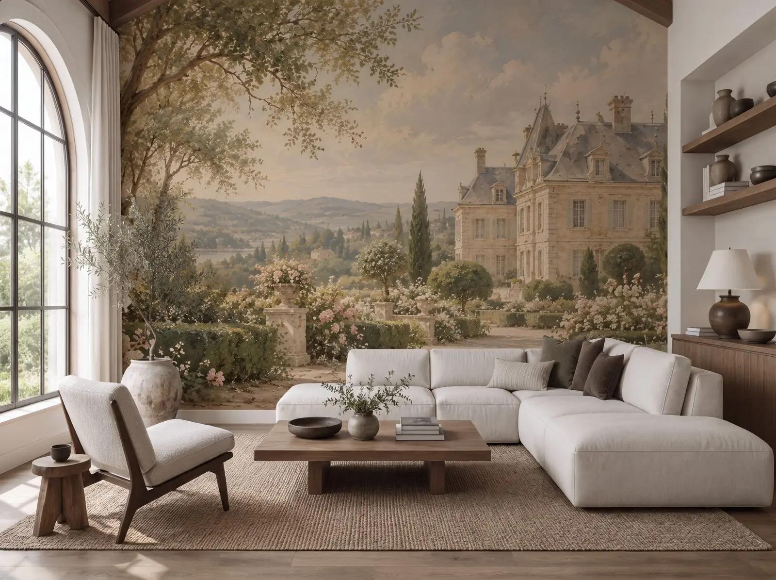 French Château Garden Wallpaper Mural