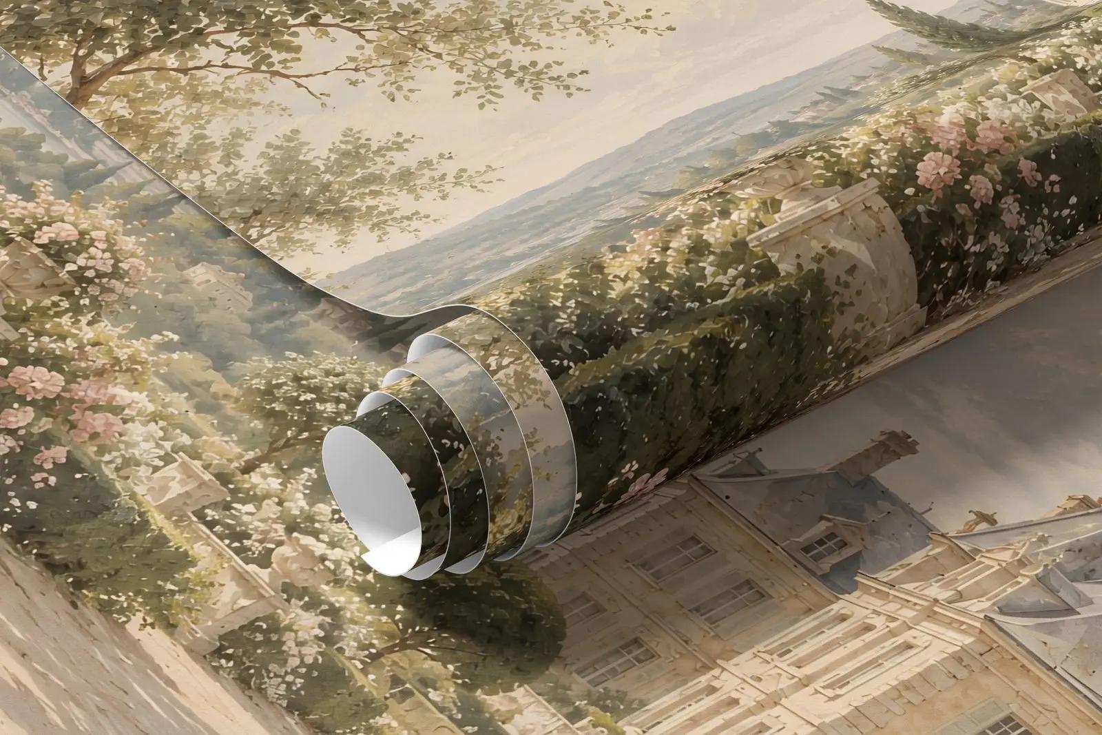 French Château Garden Wallpaper Mural